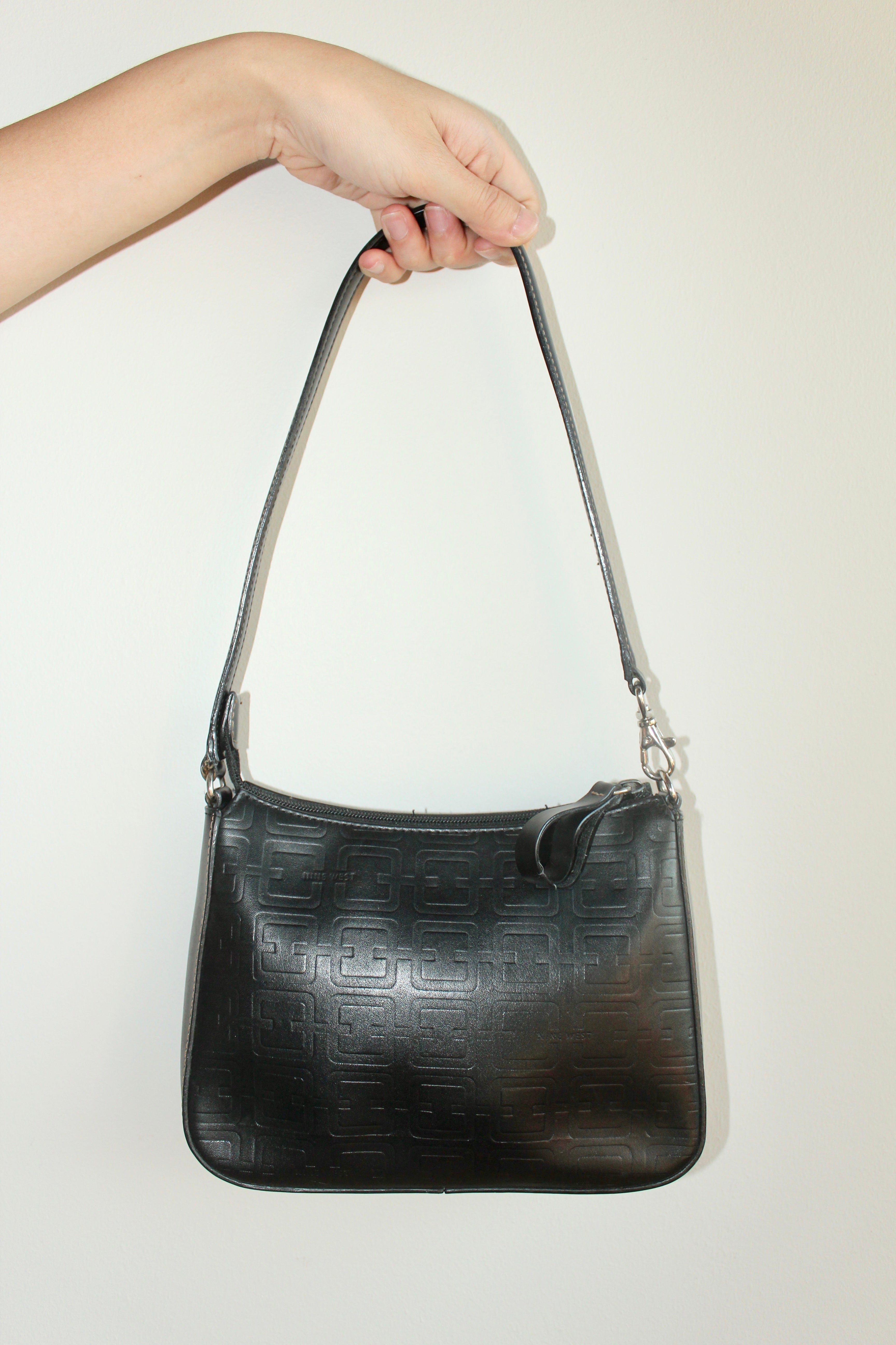 Vintage 90s Patterned Textured Messenger Bag