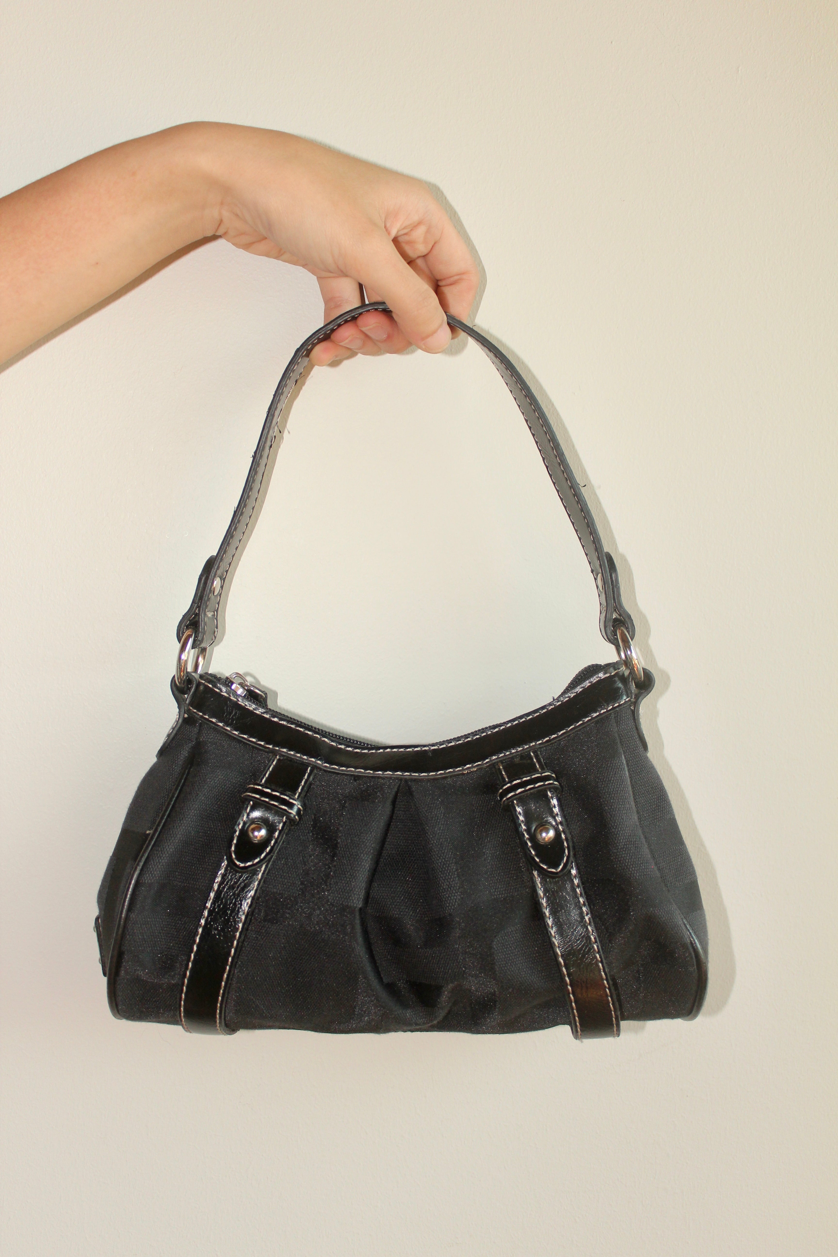Vintage 90s Belted Shoulder Purse