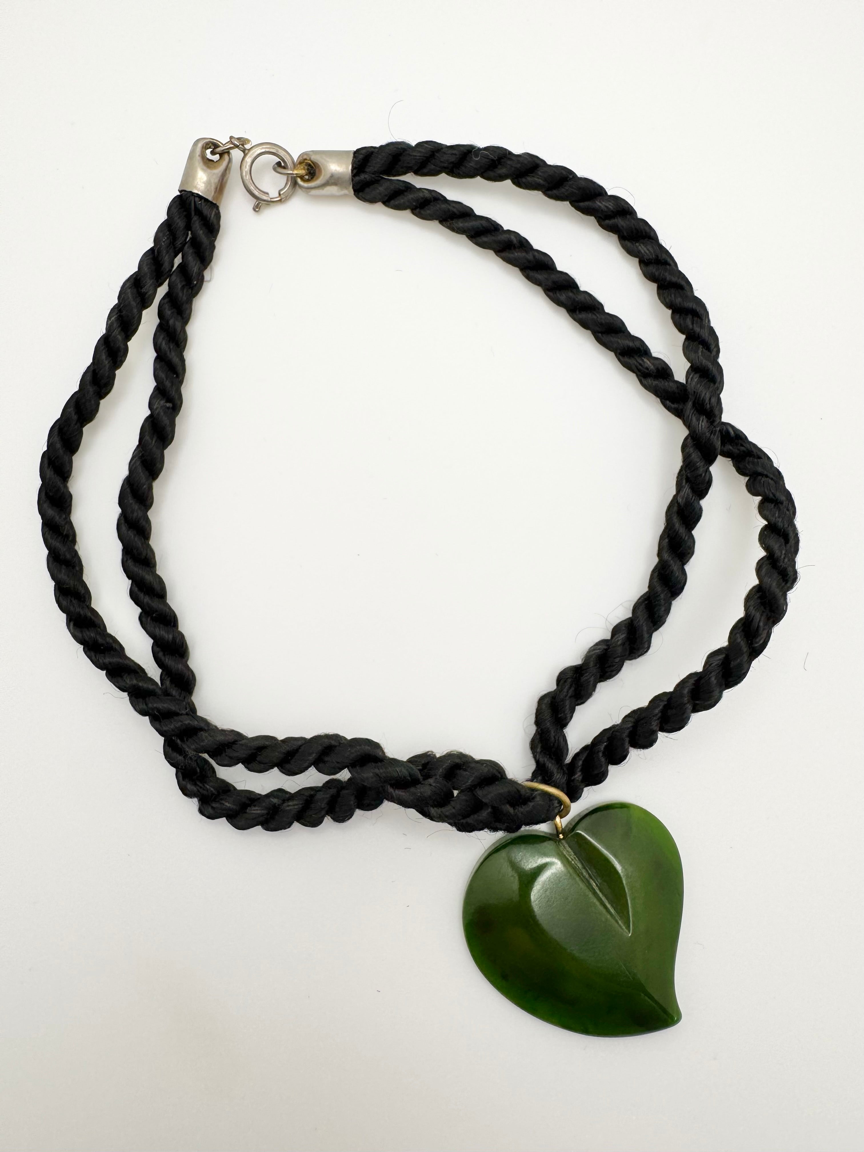 Heart Pendant Double Rope Choker
