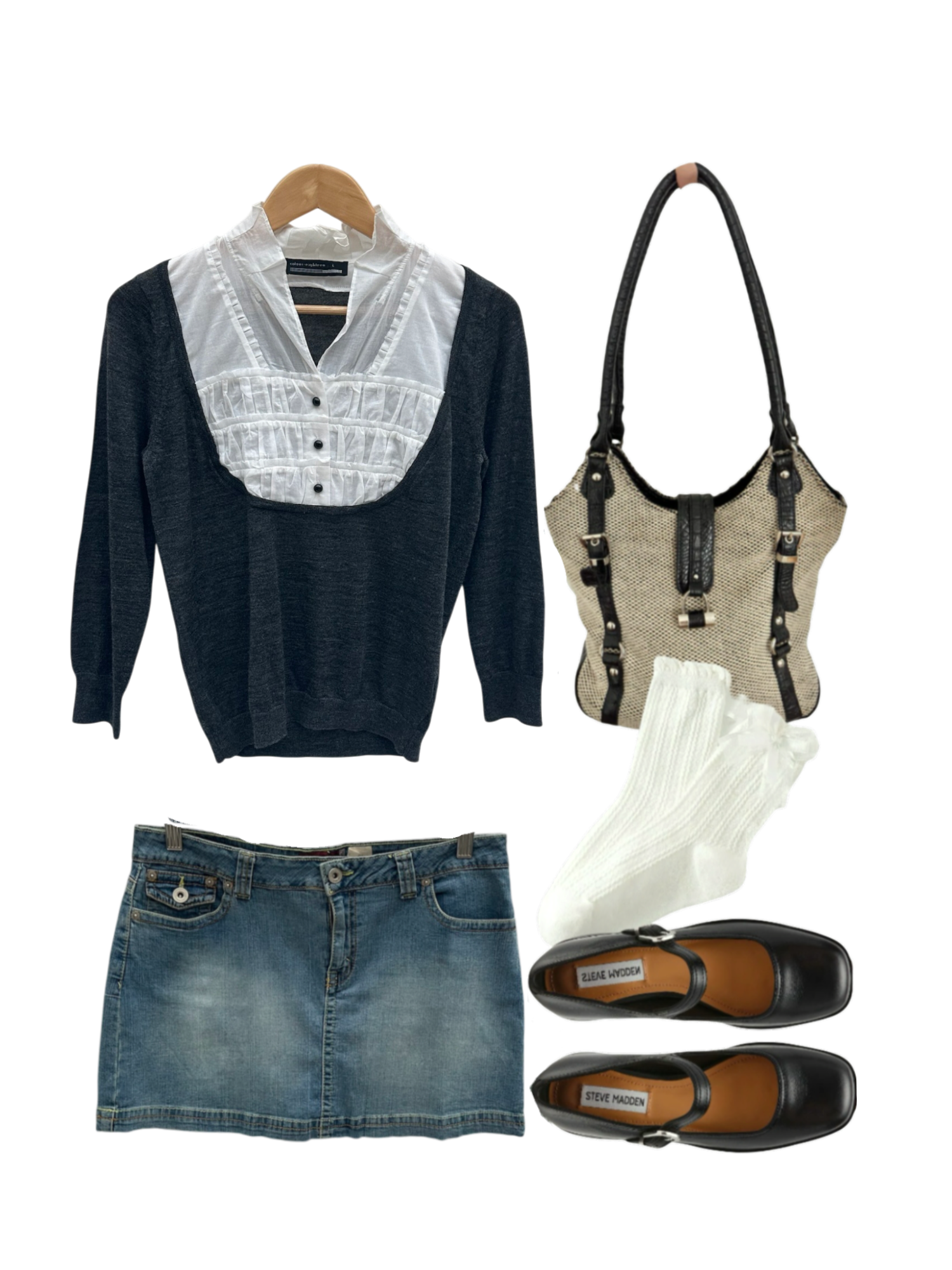 Vintage Retro Layered Knit (M)