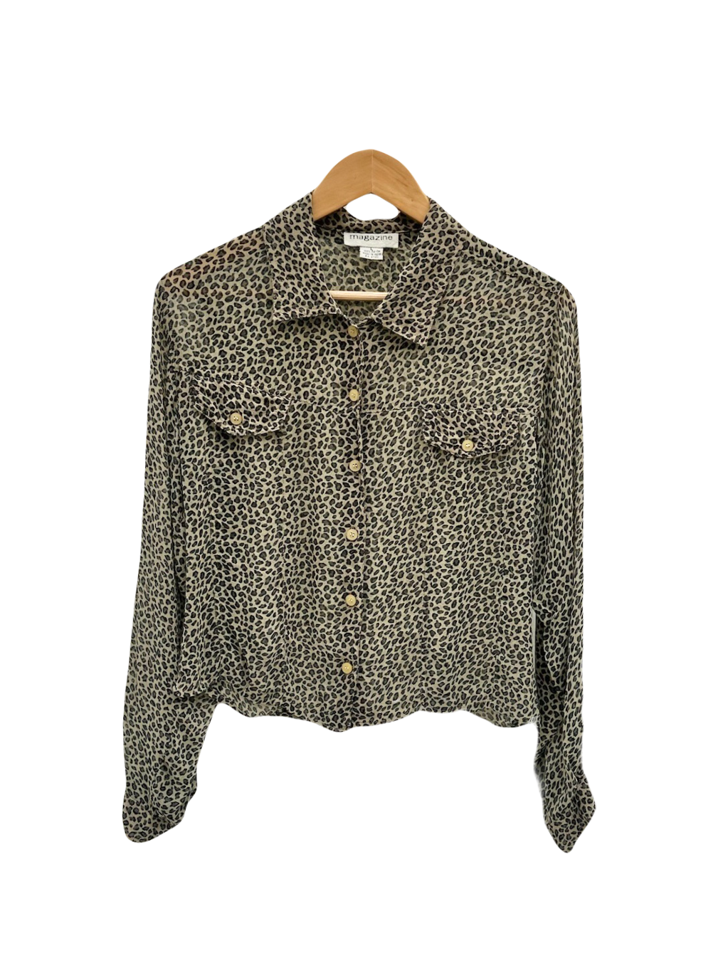 Vintage 90s Retro Cheetah Button Up (M/L)