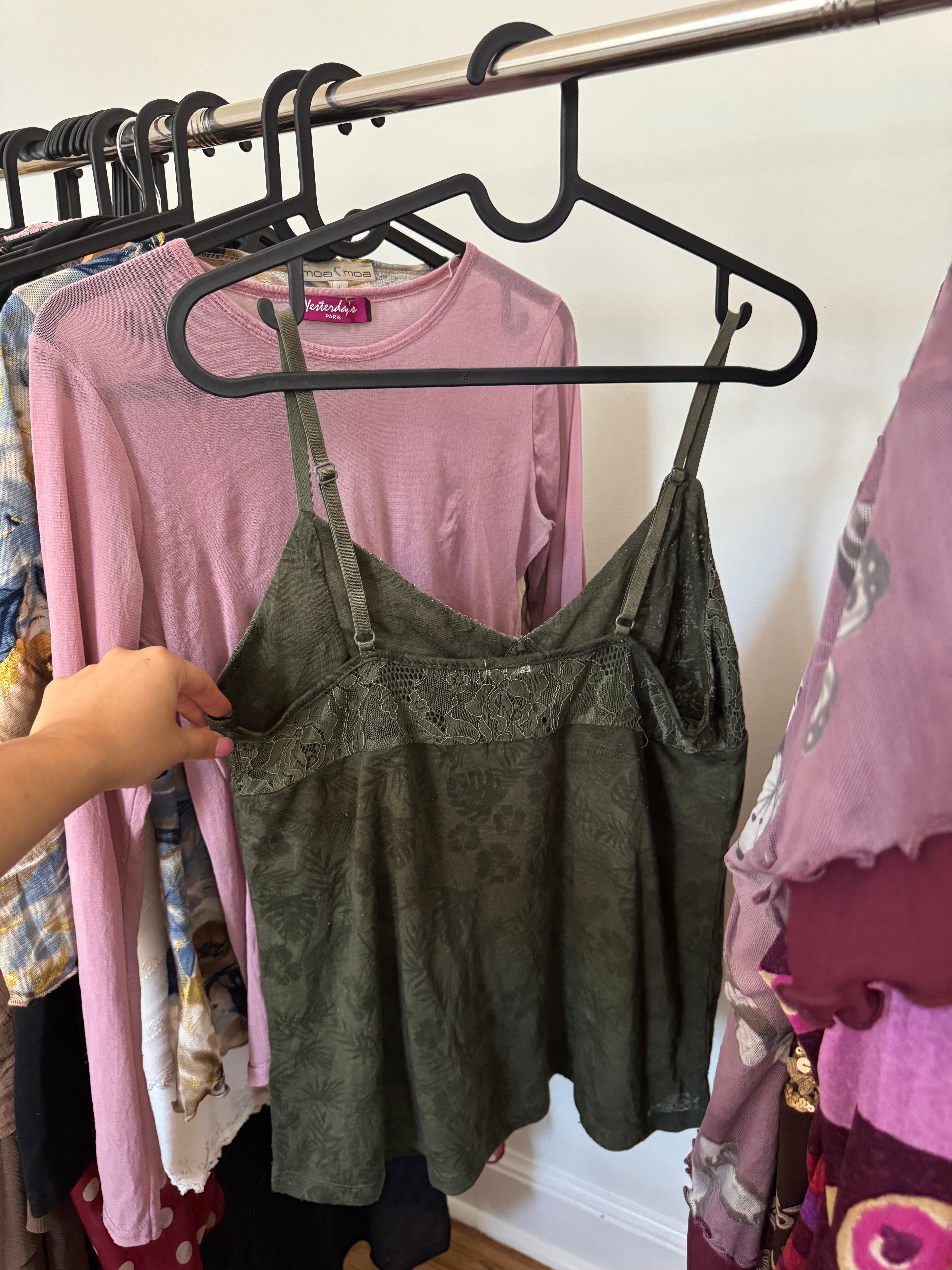 Vintage 90s Lace Semi Sheer Cami (M)
