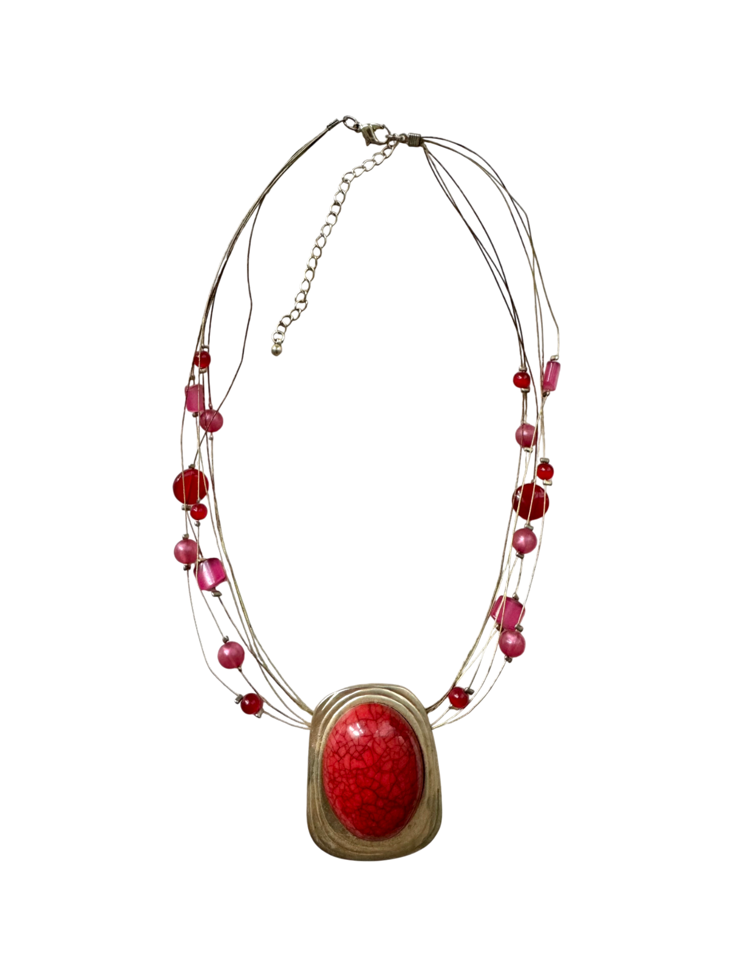 Vintage Layered Ruby Emberlace Necklace