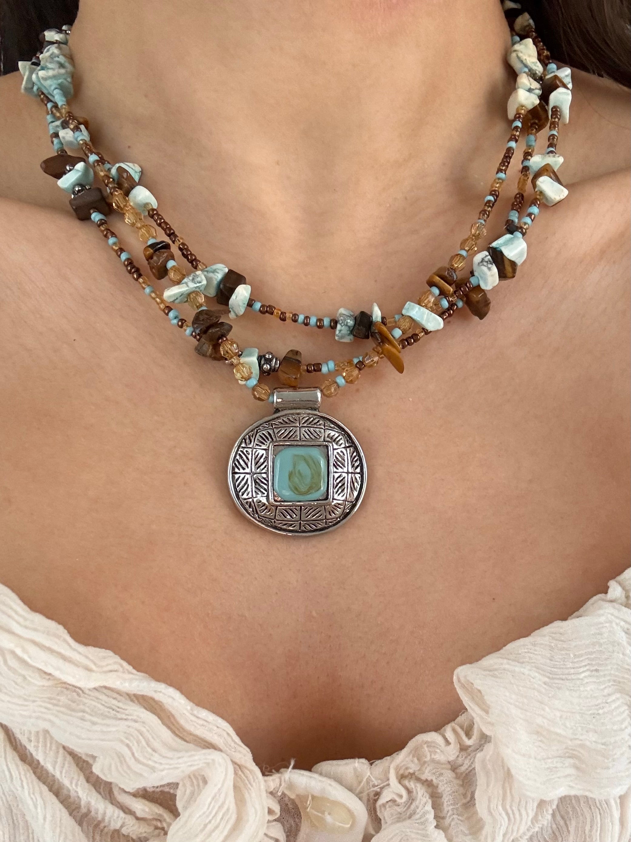 Serenity Stones Beaded Necklace