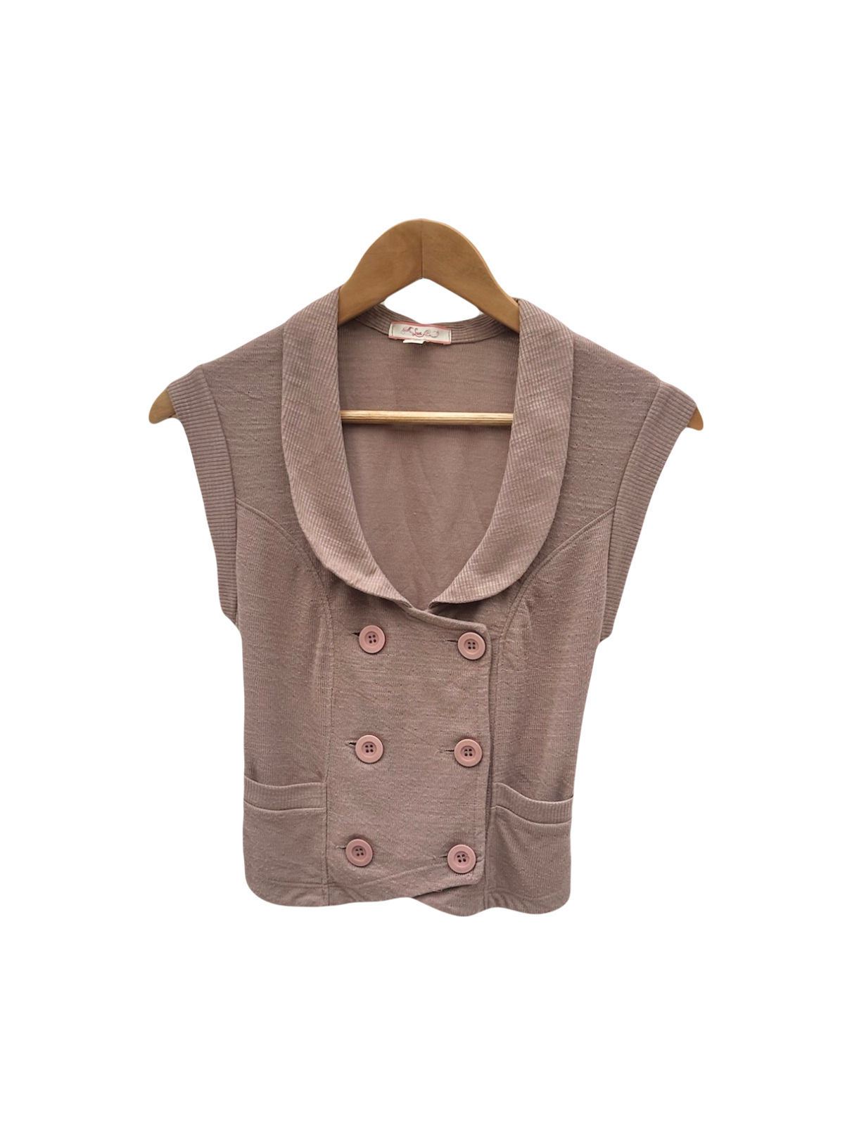 Vintage 90s Taupe Tie Back Knit (S)