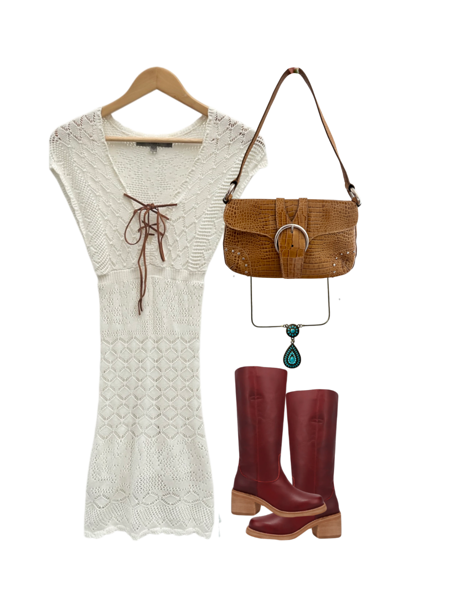 Vintage Y2K GUESS Crochet Mini Dress (XS)