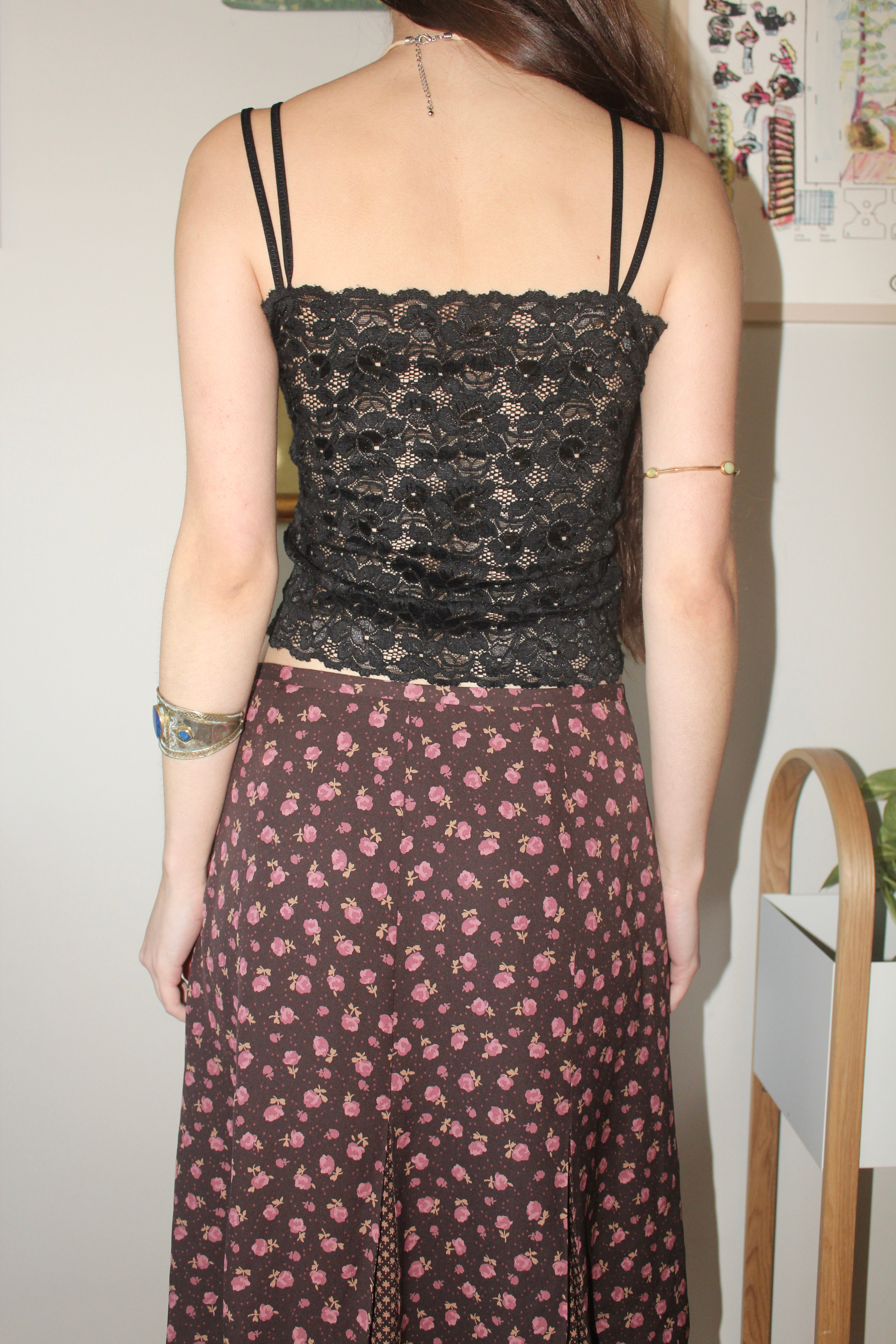 Vintage 90s Double Strap Lace Cami (S/M)