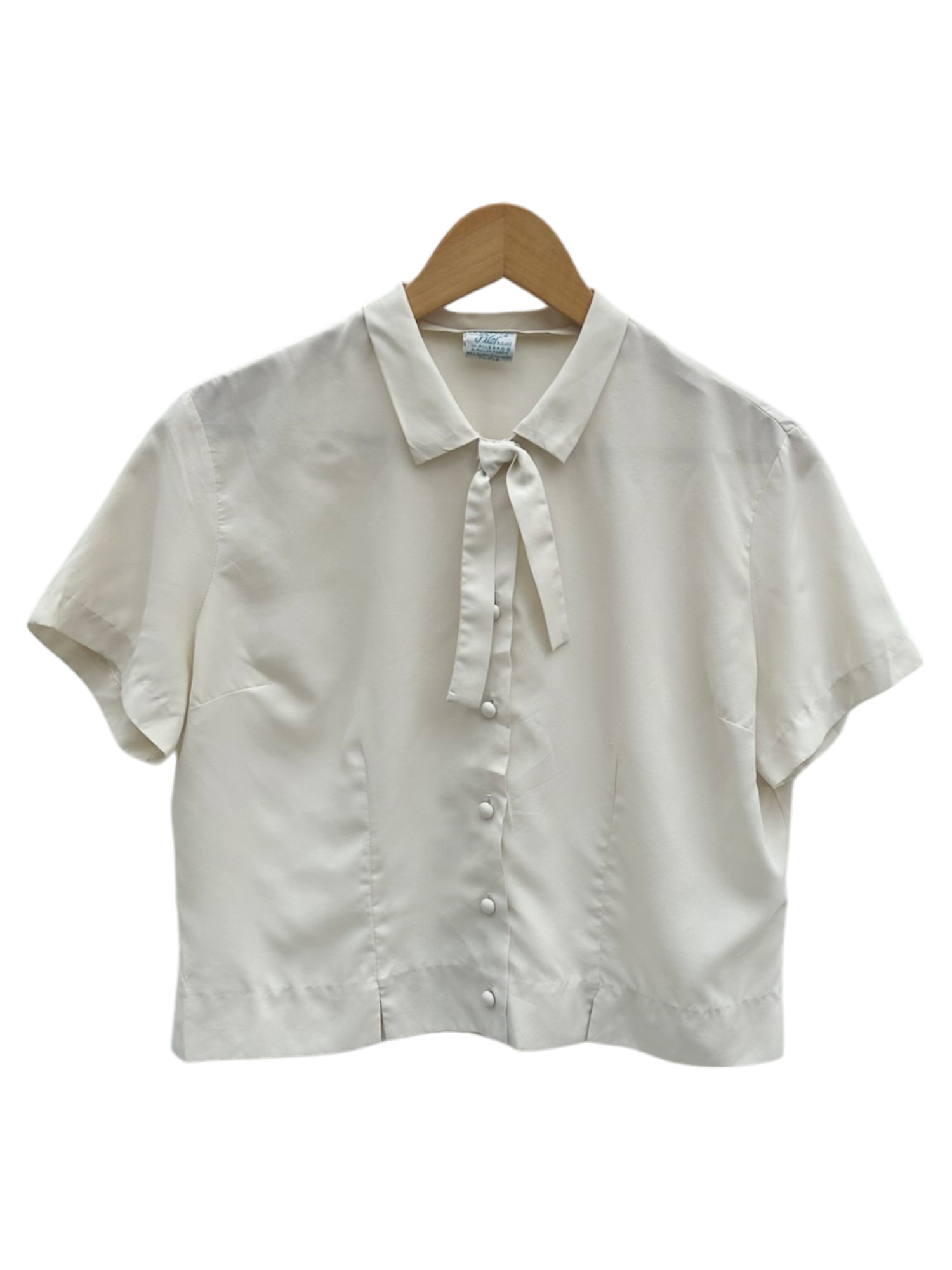 Vintage 90s Silk Poet Short Sleeve (M)