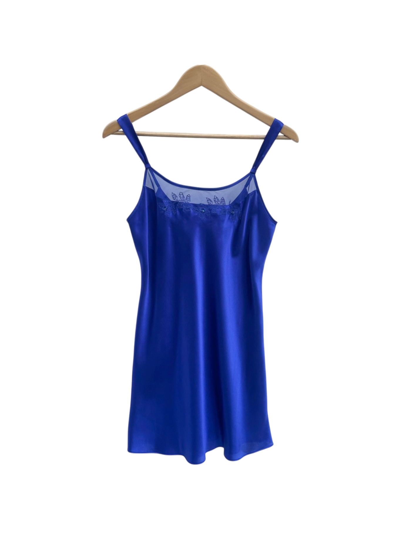 Vintage 90s Dainty Periwinkle Mini Slip (S)