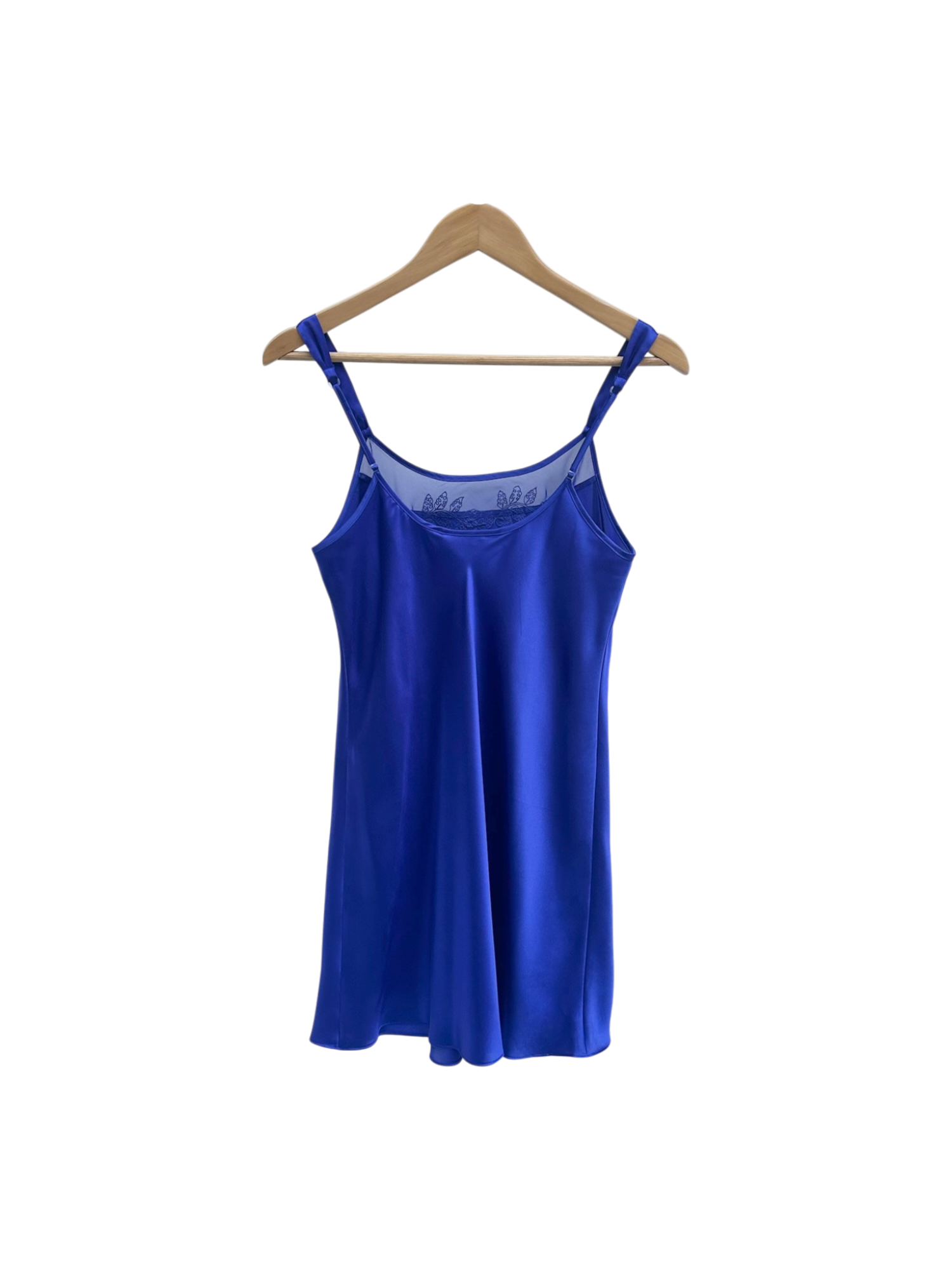 Vintage 90s Dainty Periwinkle Mini Slip (S)