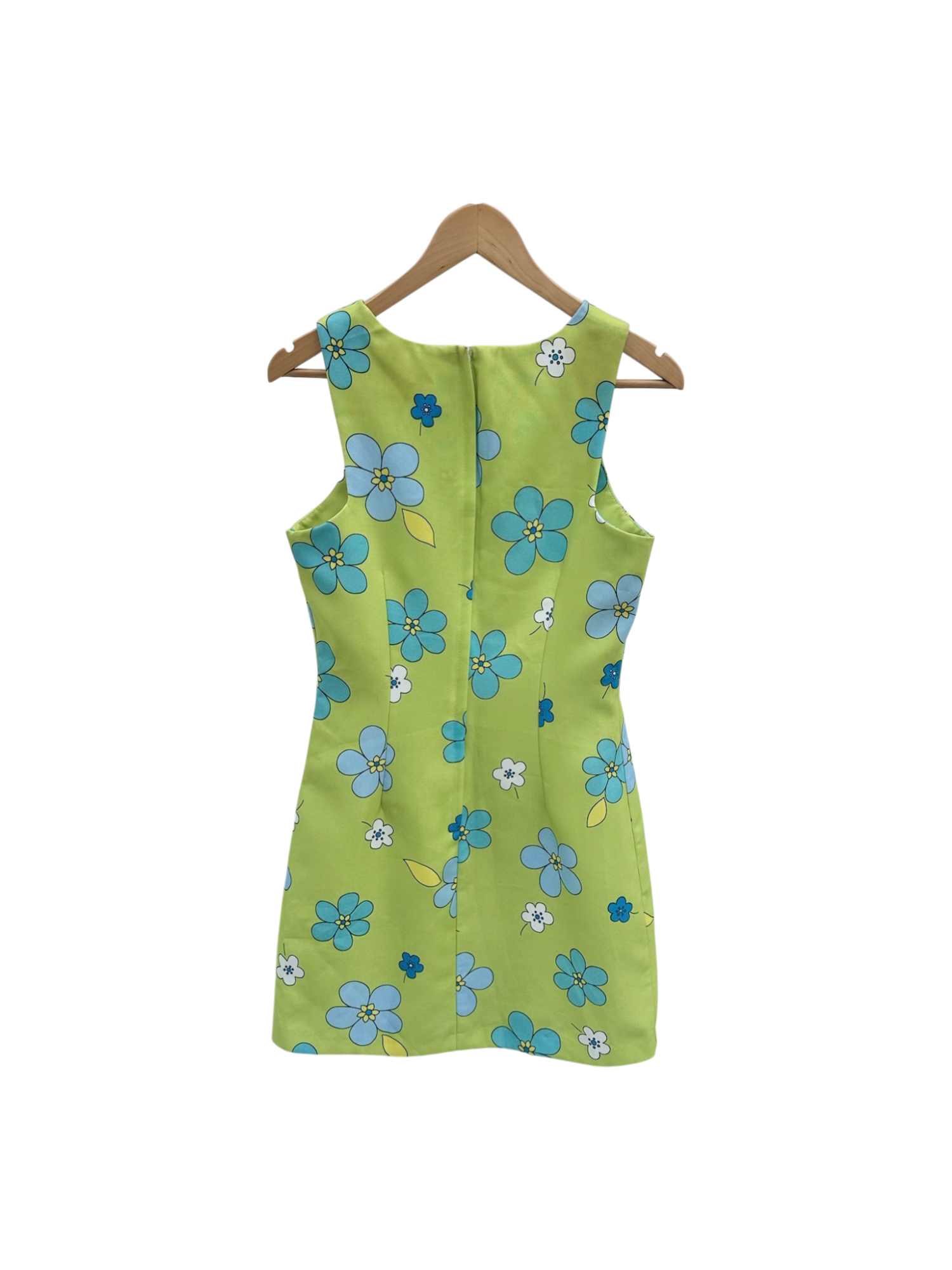 Vintage 90s Retro Floral Mini Dress (M)