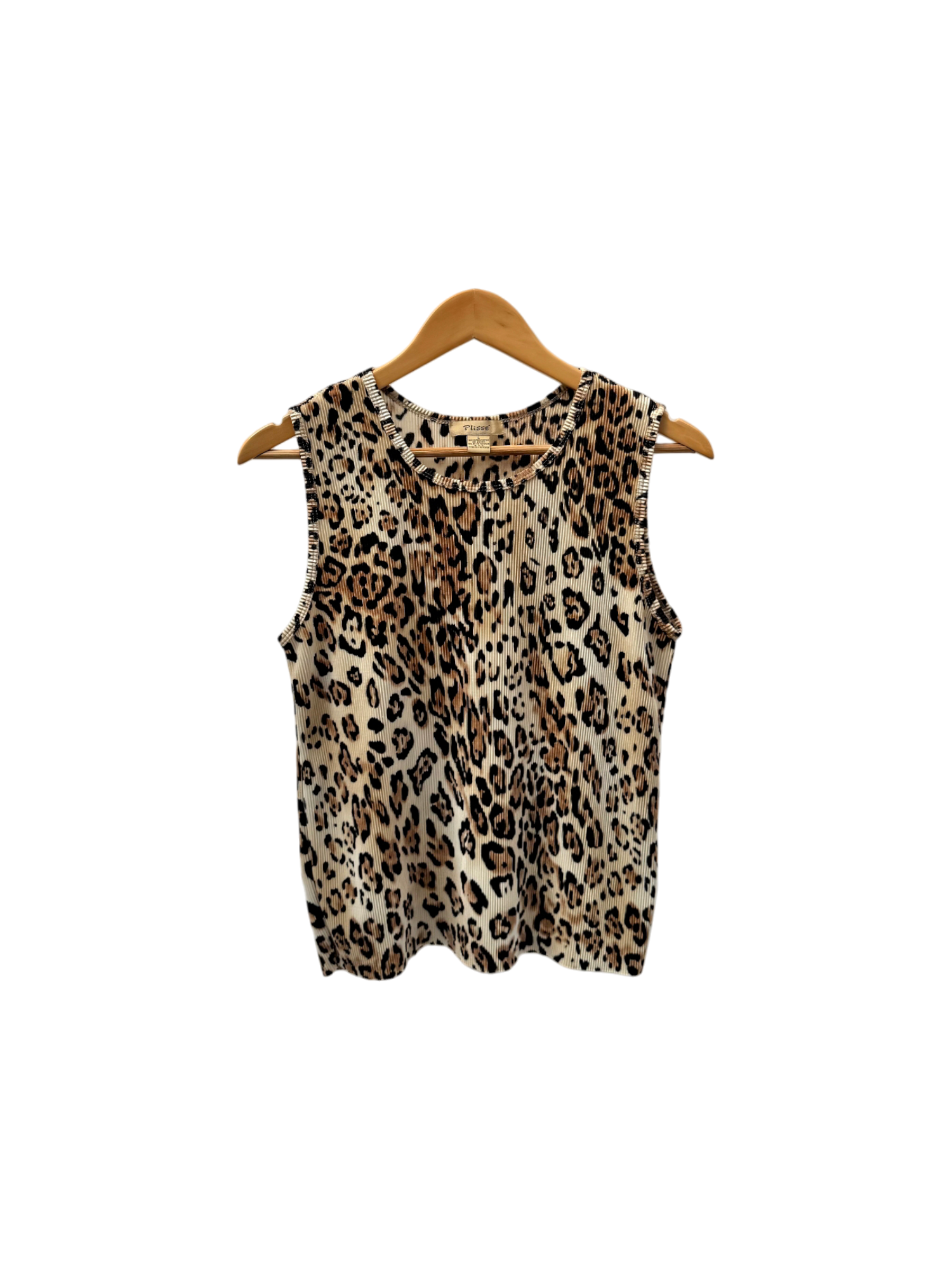 Vintage 90s Pleated Cheetah Tank (L)
