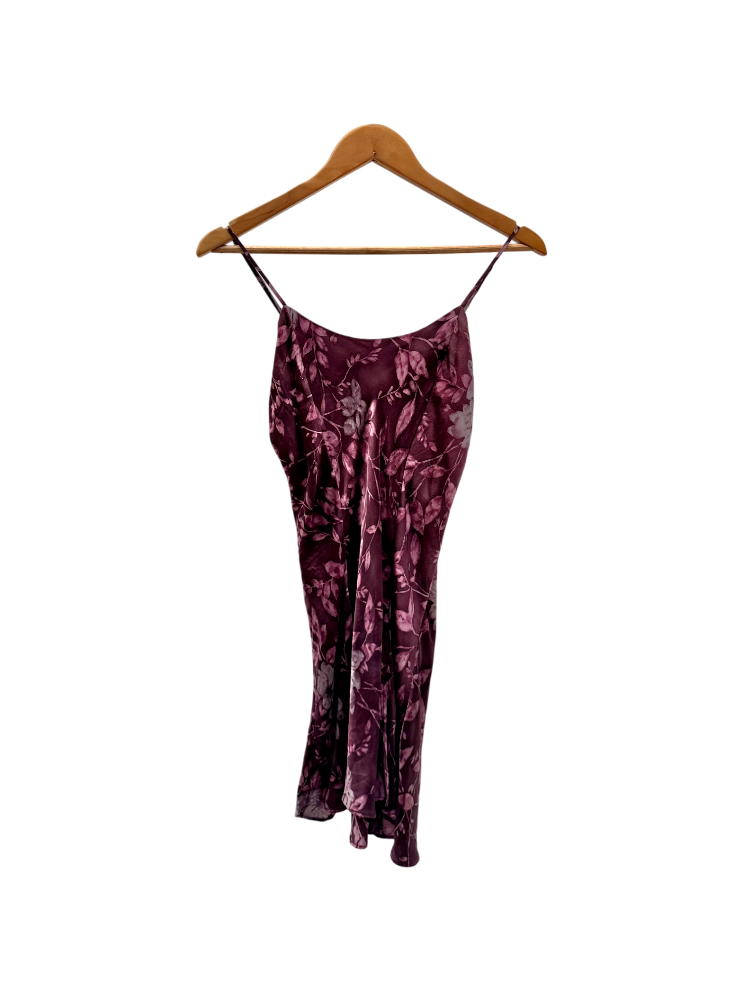 Vintage Silk Patterned Mini Slip Dress (S)