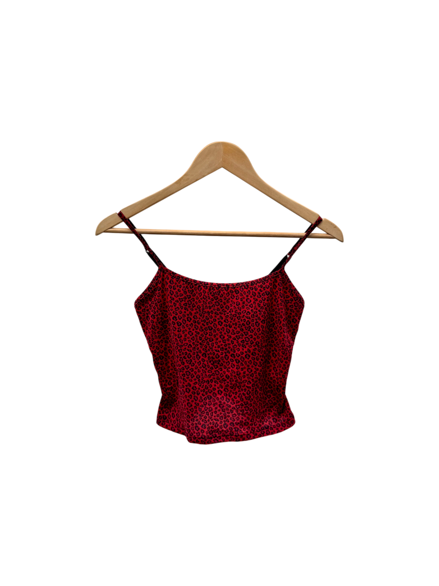 Vintage 90s Fitted Cherry Cheetah Cami (S)