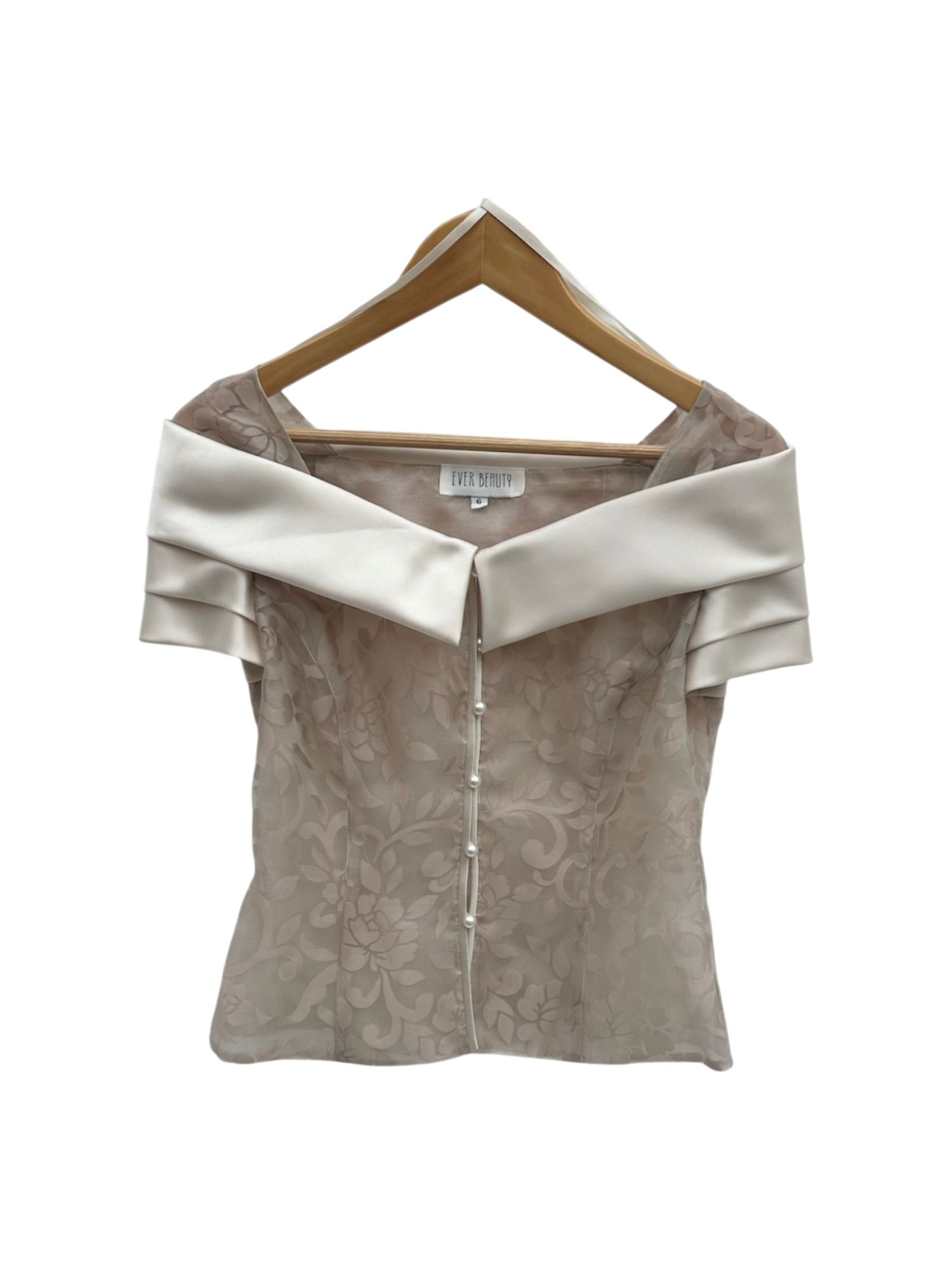 Vintage 90s Dainty Taupe Lace Top (M)