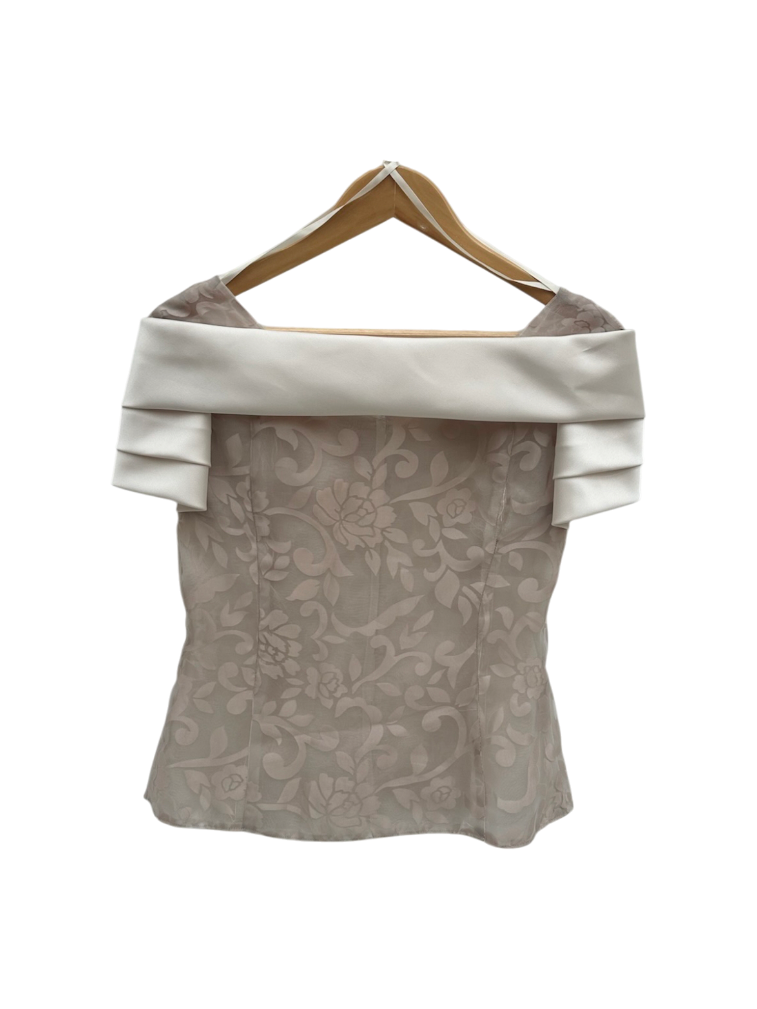 Vintage 90s Dainty Taupe Lace Top (M)