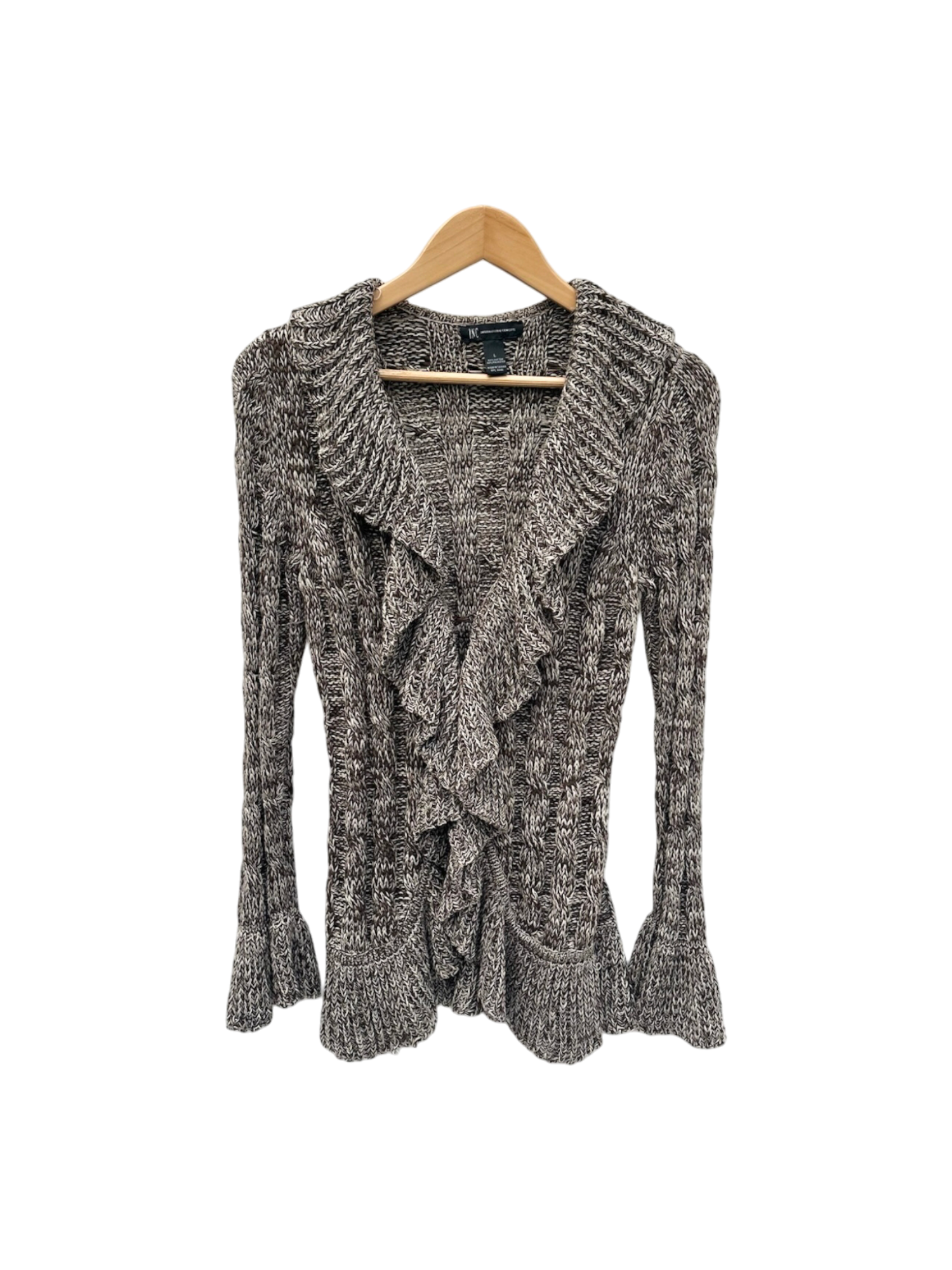 Vintage 90s Ruffled Melange Cozy Knit (M)