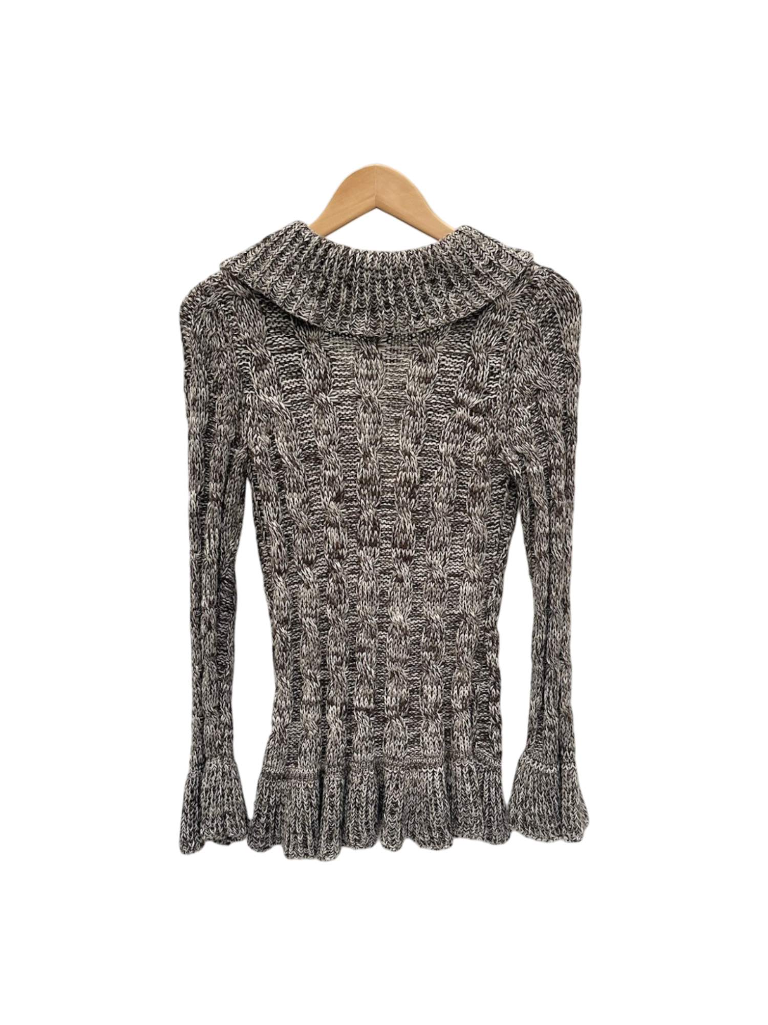 Vintage 90s Ruffled Melange Cozy Knit (M)