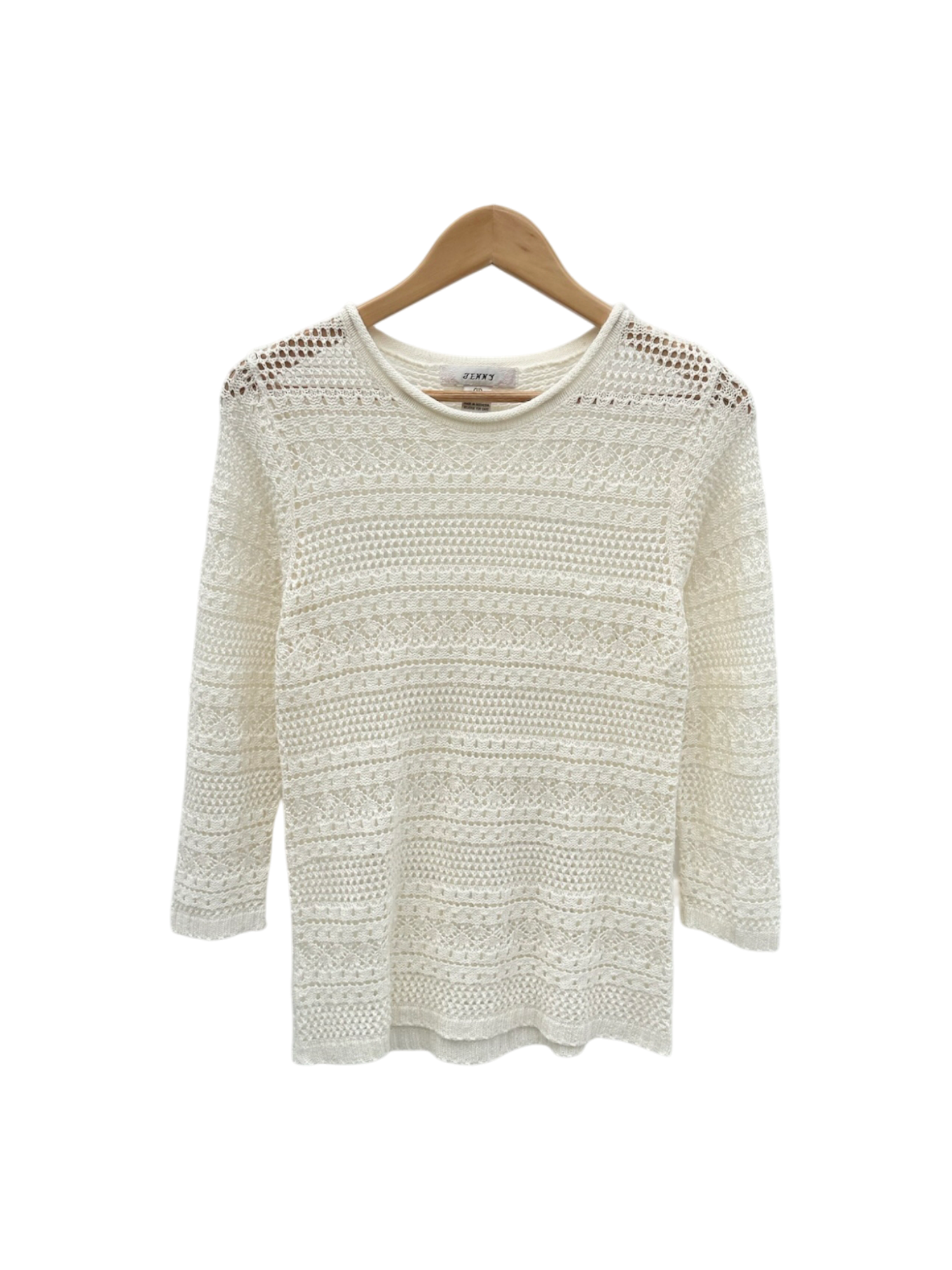 Vintage 90s Dainty Cozy Ivory Knit (S/M)