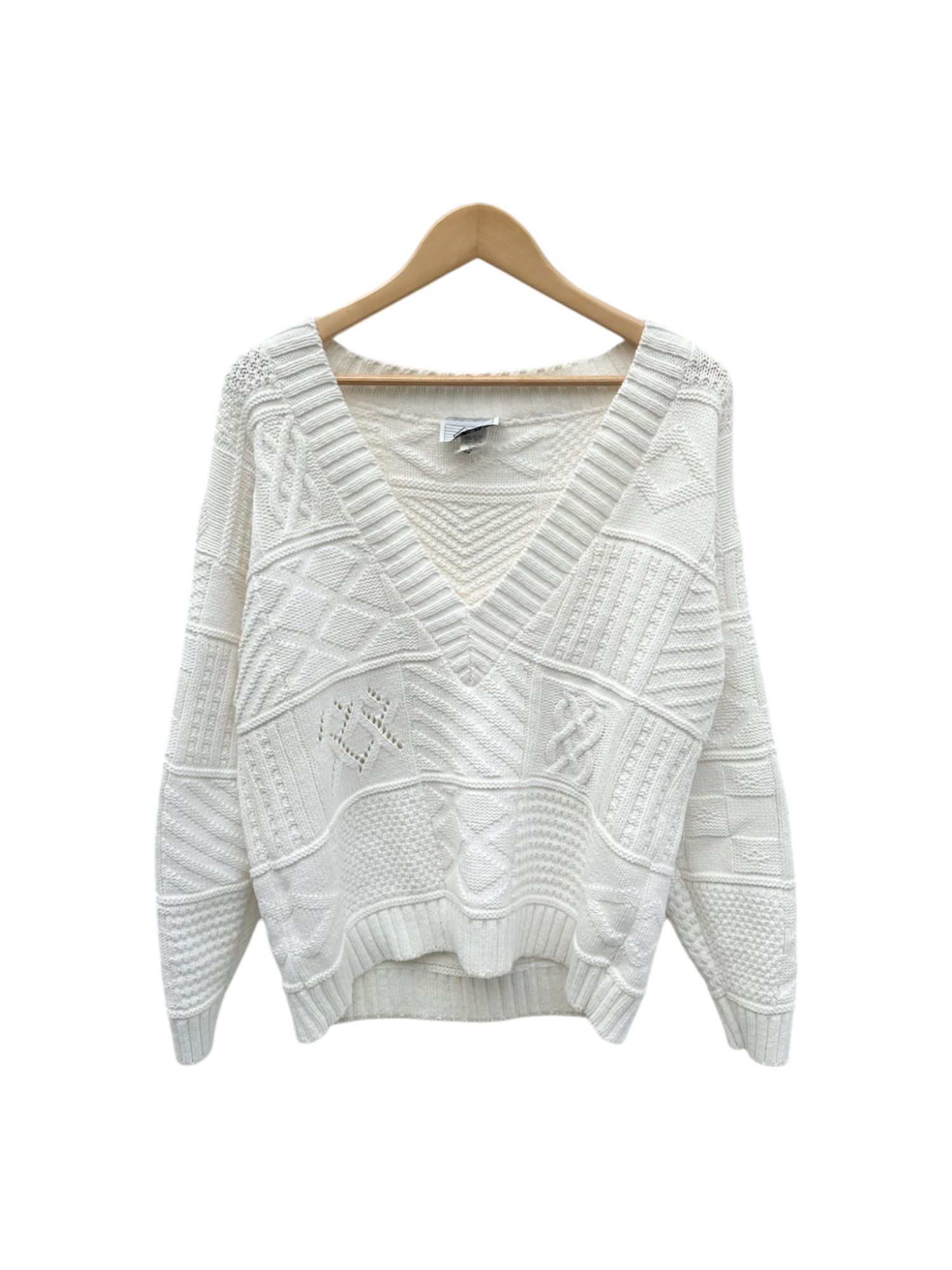 Vintage 90s Chunky Textured Cotton Sweater (M/L)