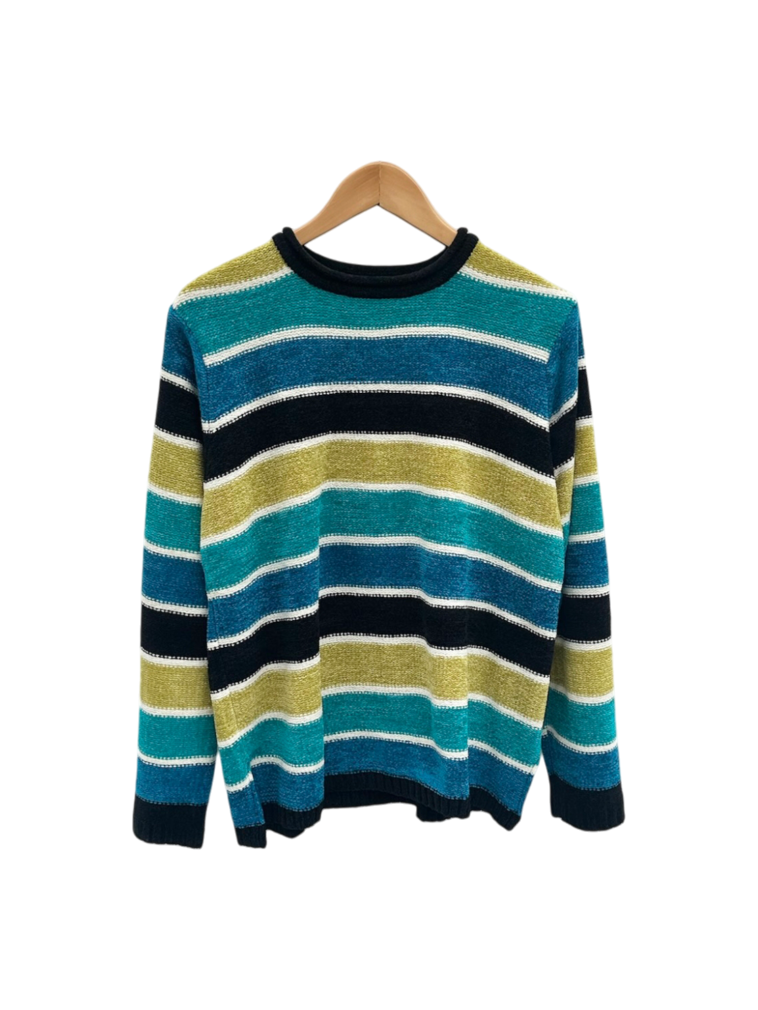 Vintage 90s Retro Cozy Striped Sweater (L)