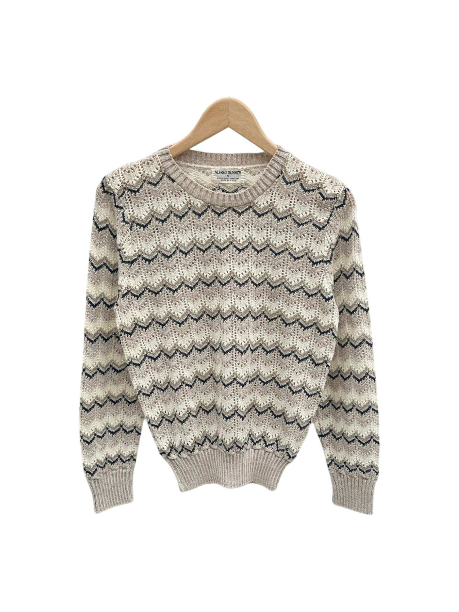 Vintage 90s Cozy Zigzag Crew Knit (S)