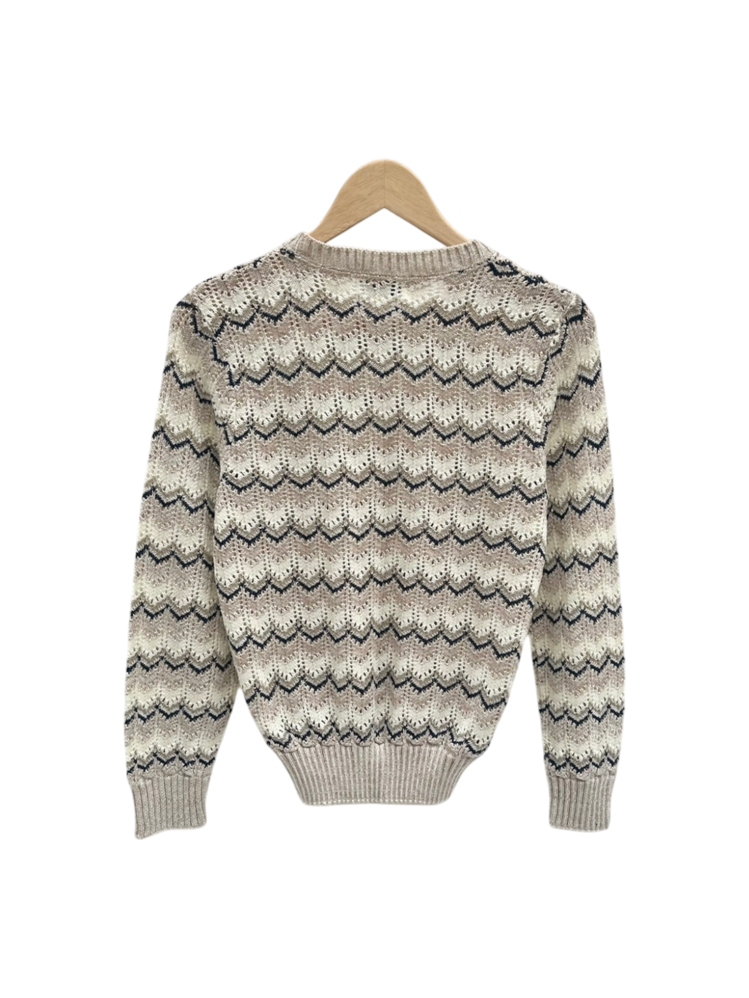 Vintage 90s Cozy Zigzag Crew Knit (S)