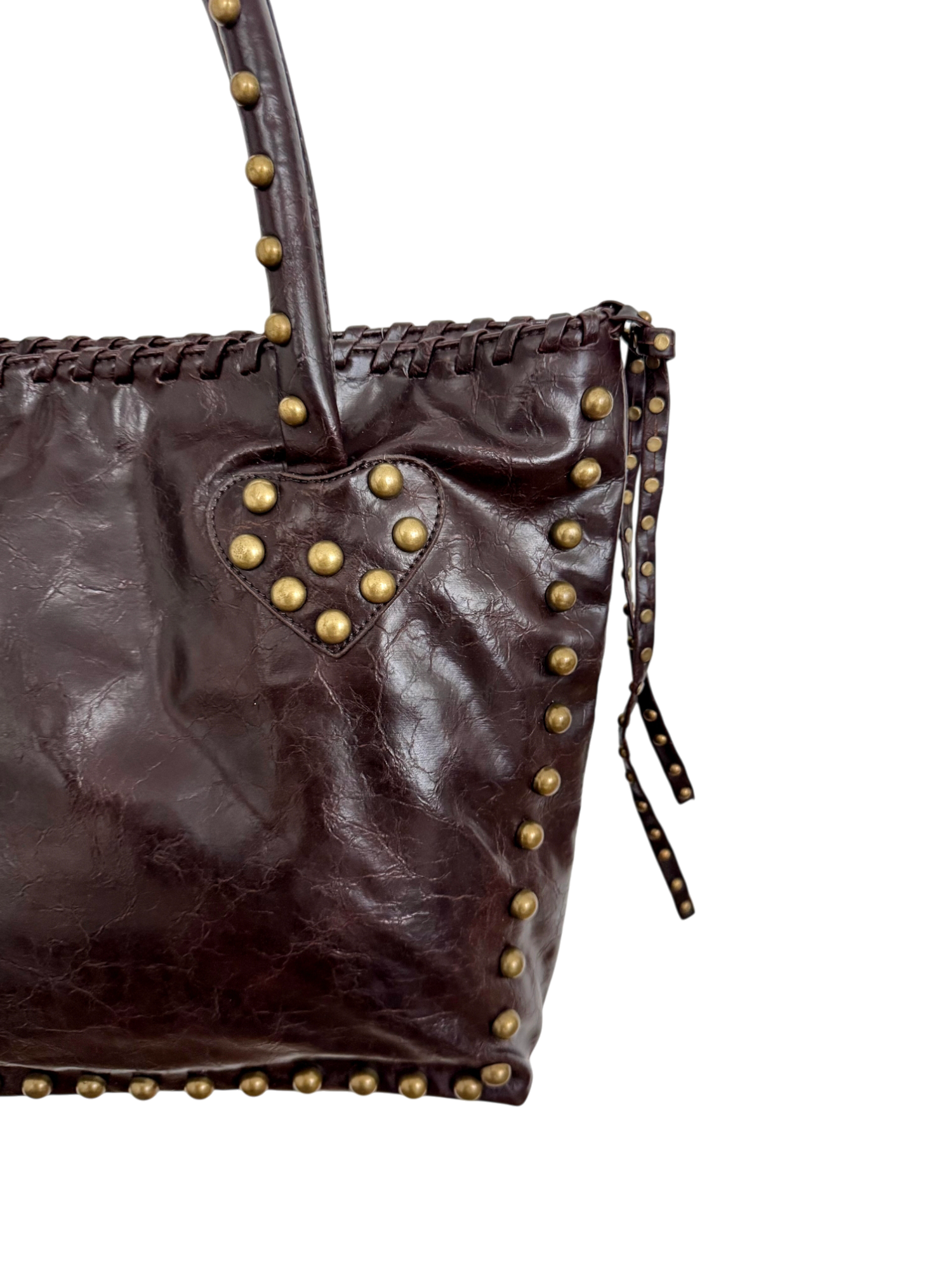 Vintage 90s Retro Studded Oversized Tote Purse