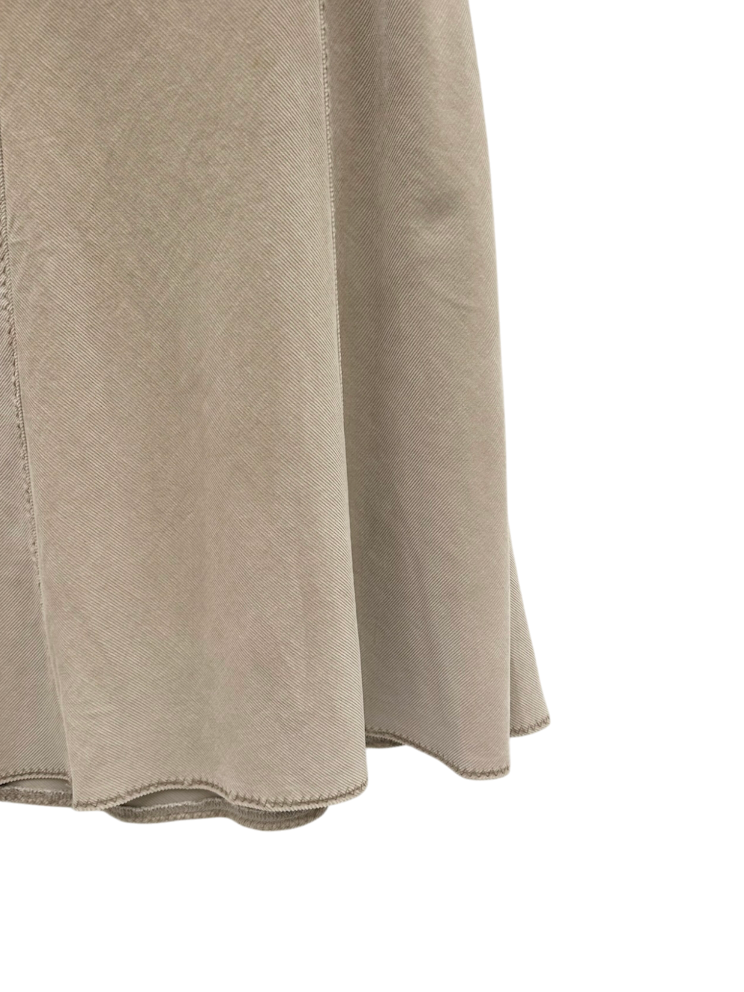 Vintage 90s Low Waisted Taupe Midi Skirt (M/L)