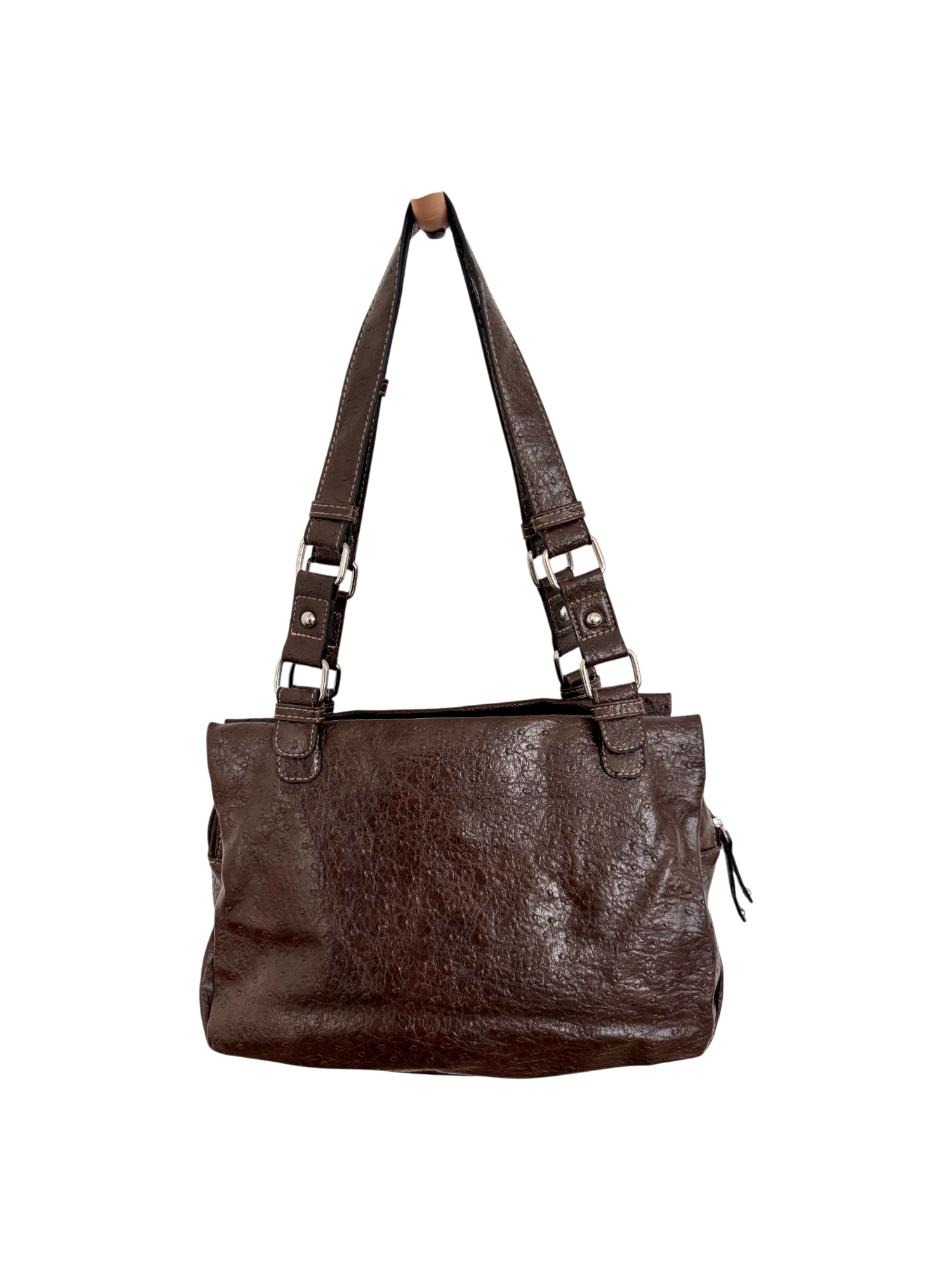 Vintage 90s Retro Chocolate Messenger Purse