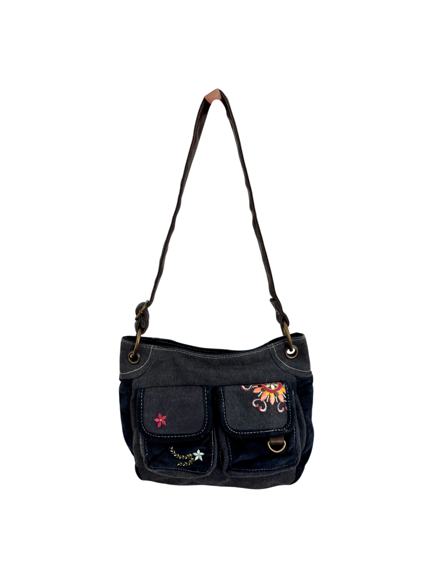 Vintage Y2K Denim Embroidered Purse