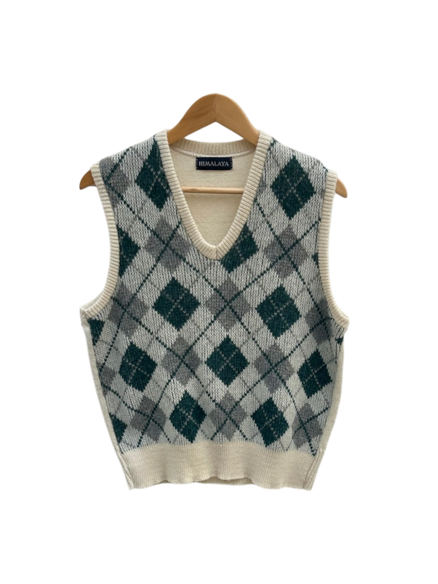 Vintage 90s Retro Argyle Vest (L)