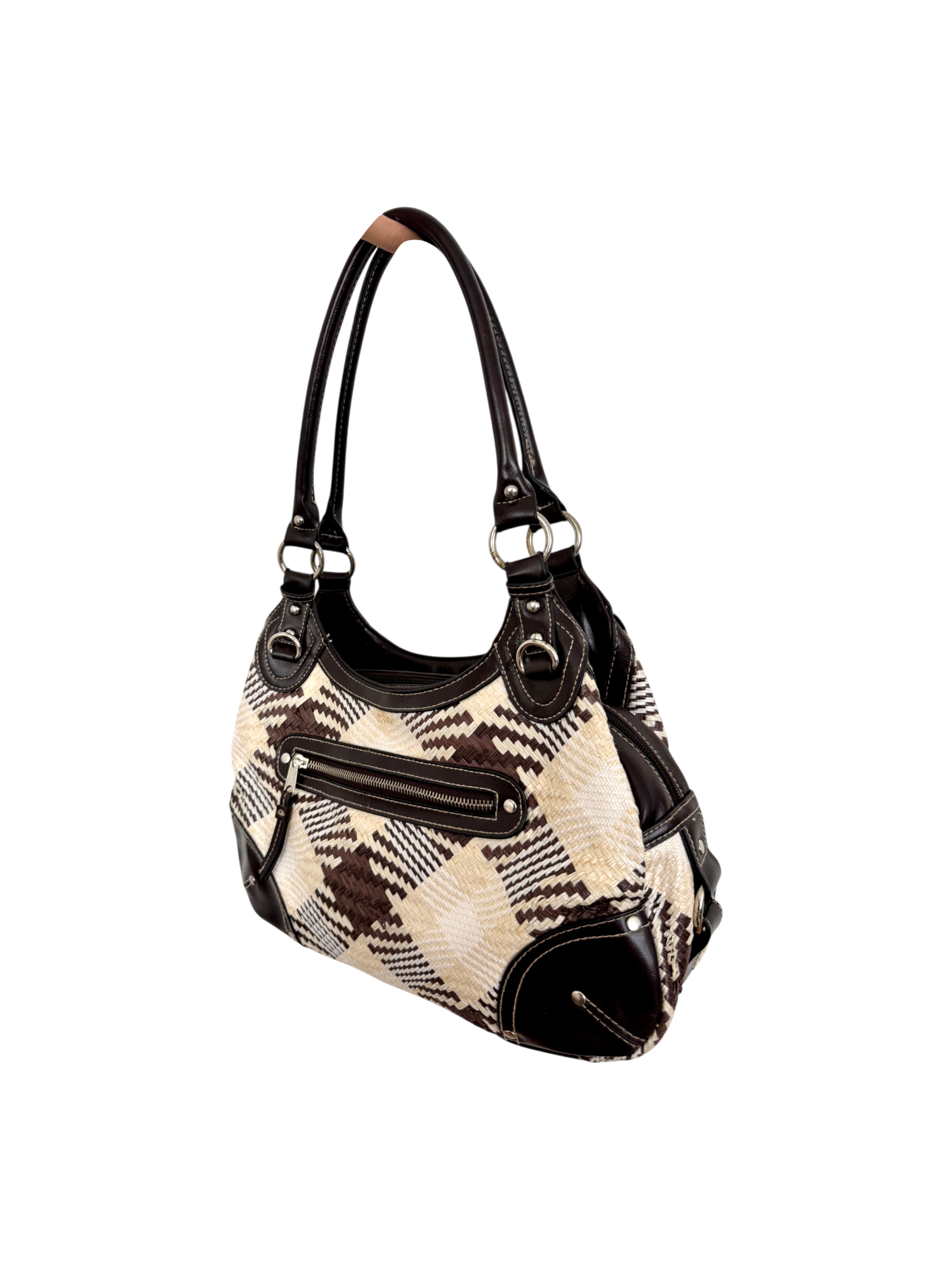 Vintage Y2K Checkered Woven Purse
