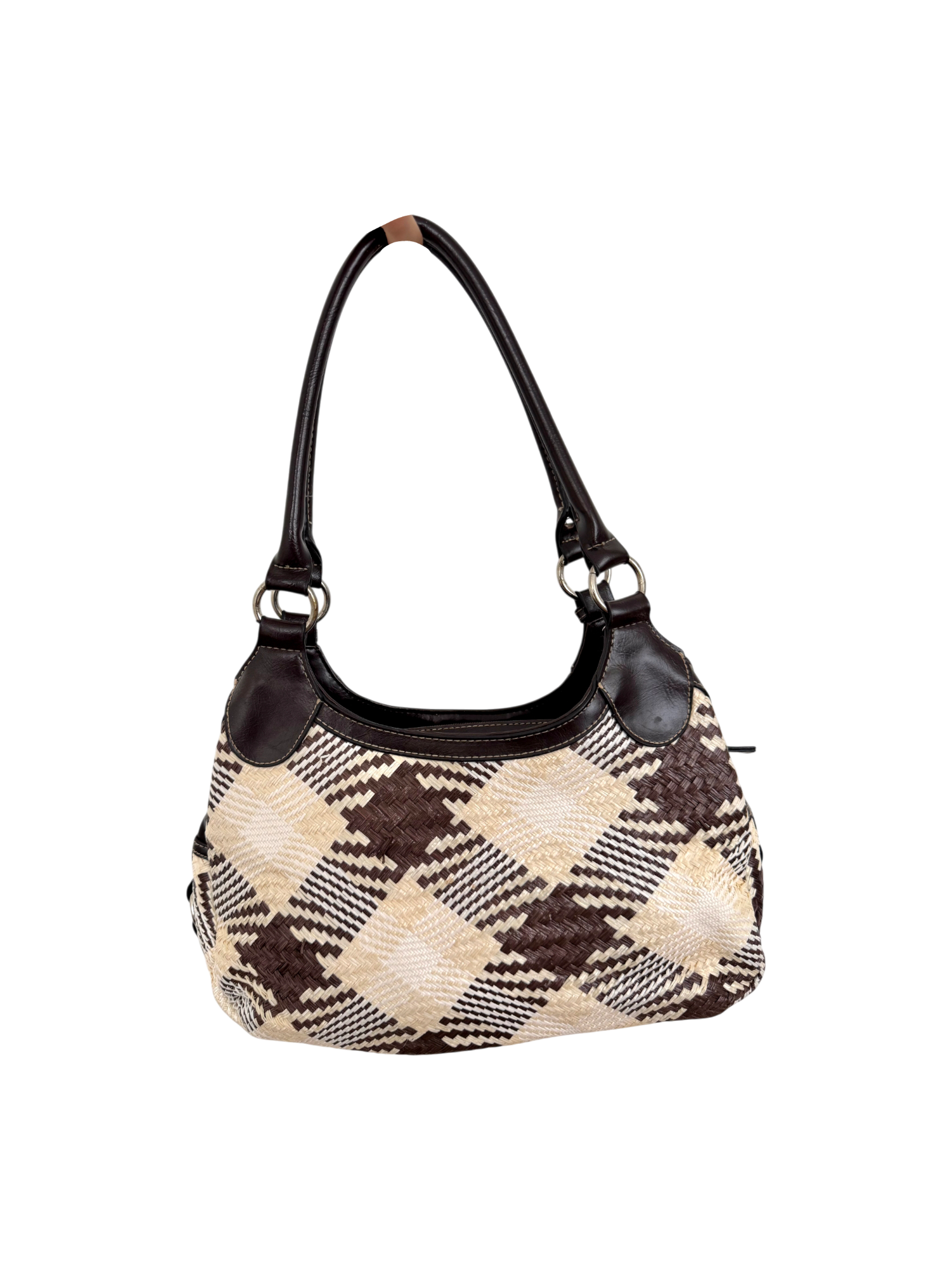 Vintage Y2K Checkered Woven Purse