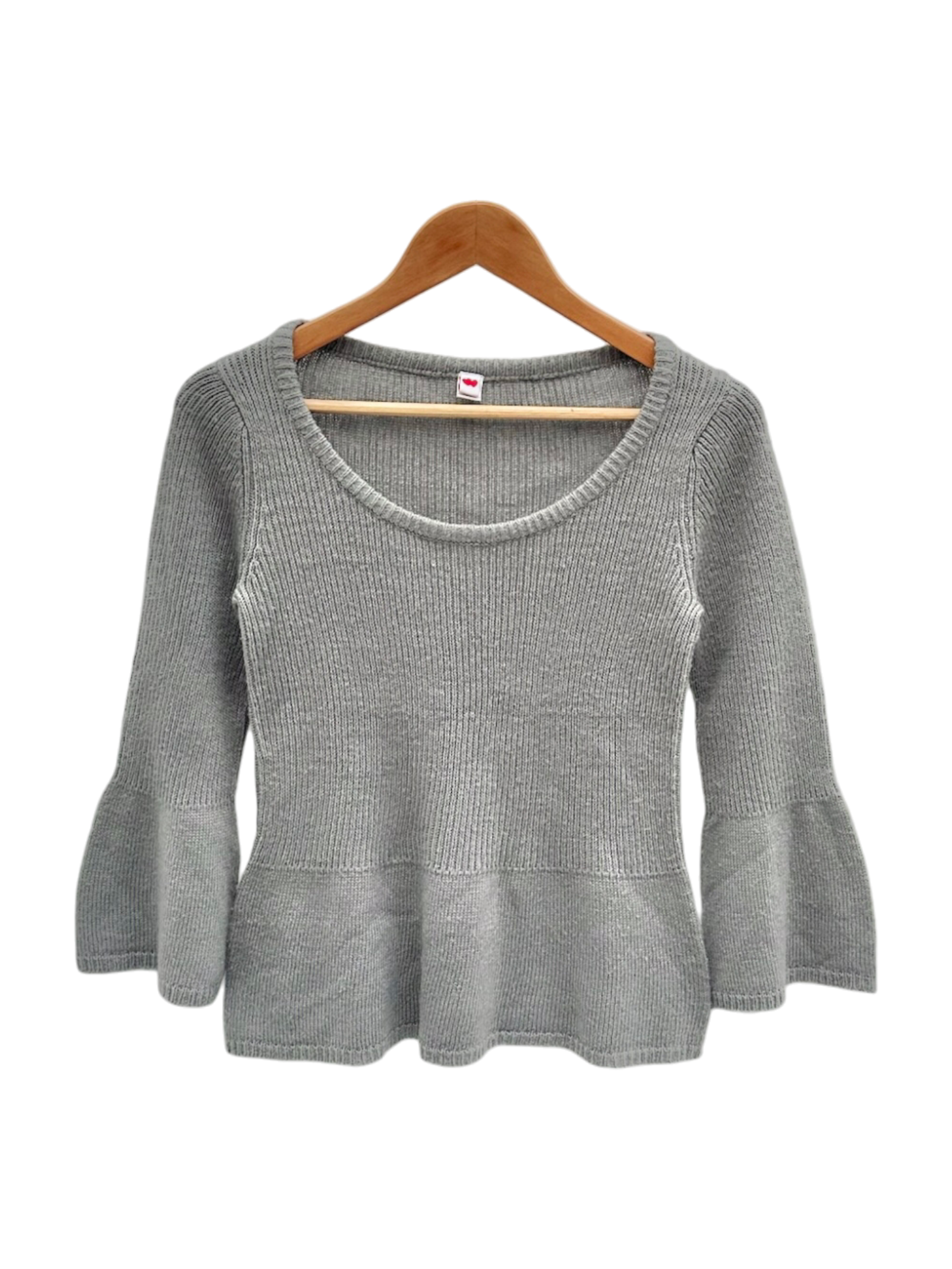 Vintage 90s Retro Cropped Flared Knit (S)
