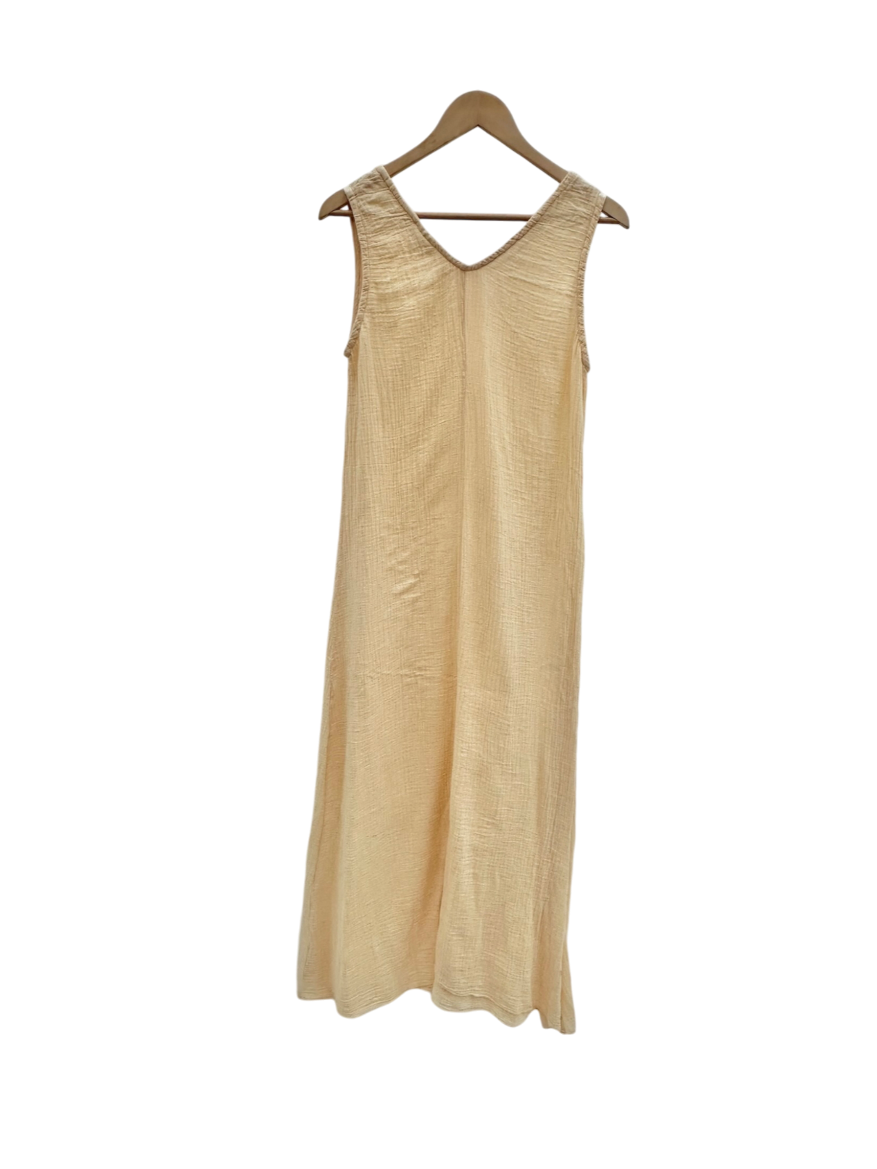 Vintage 90s Gauzy Cotton Midi Dress (M)