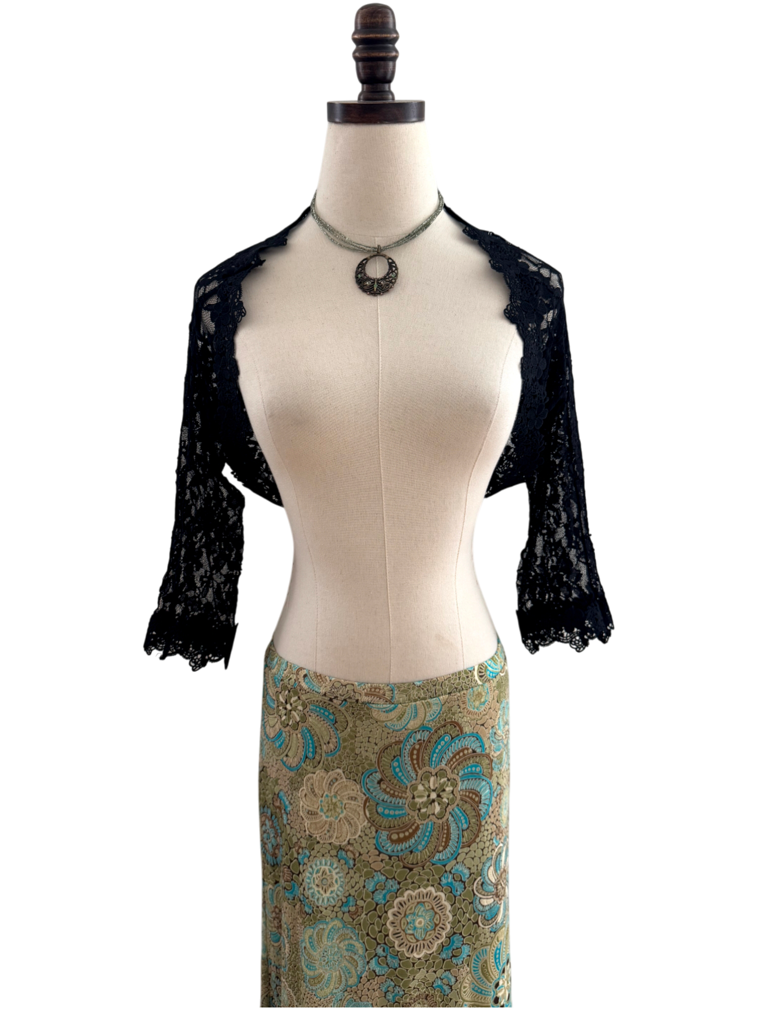 Vintage 90s Dainty Lace Bolero (XS/S)