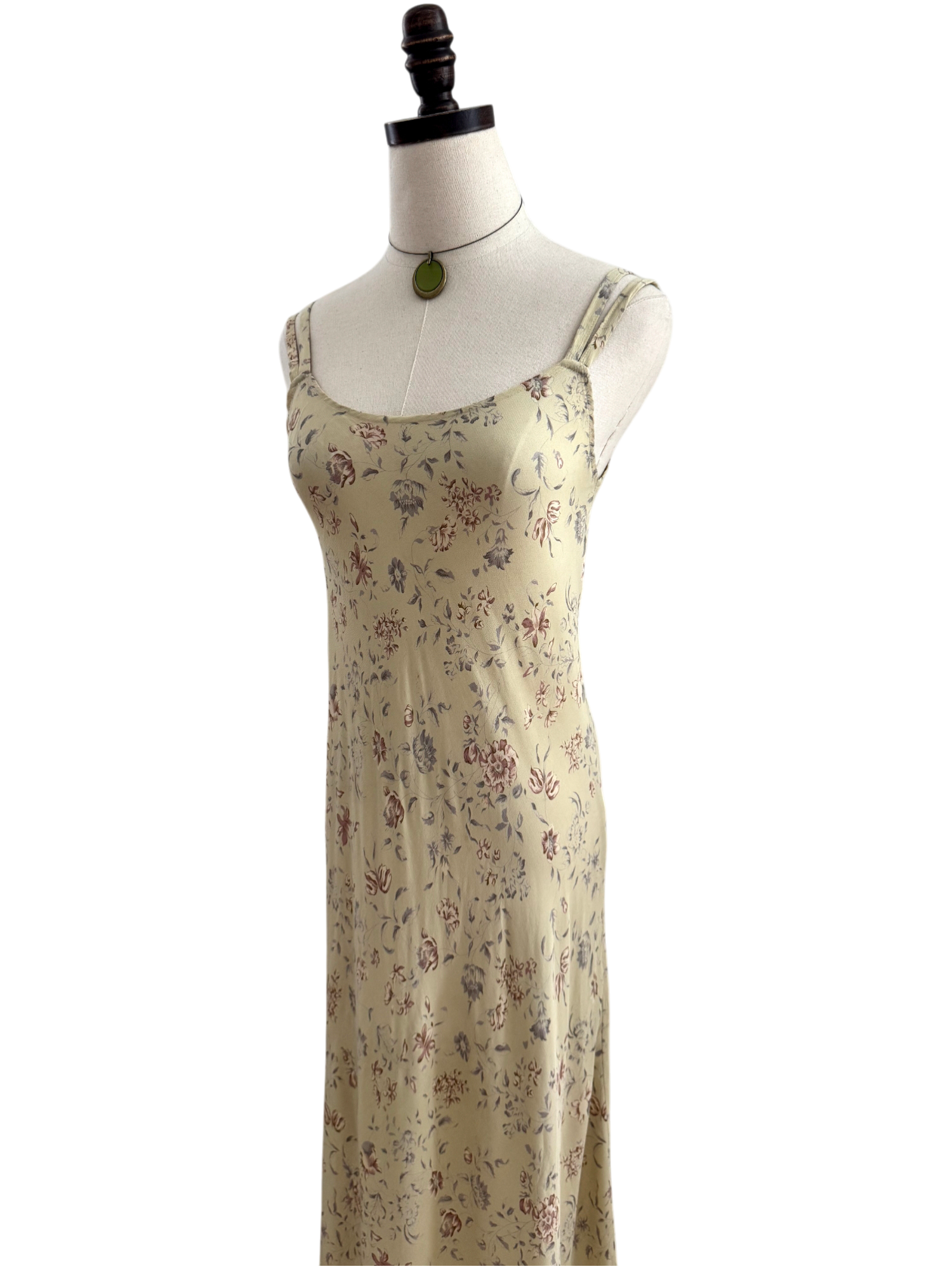 Vintage 90s Prairie Floral Midi Dress (S)