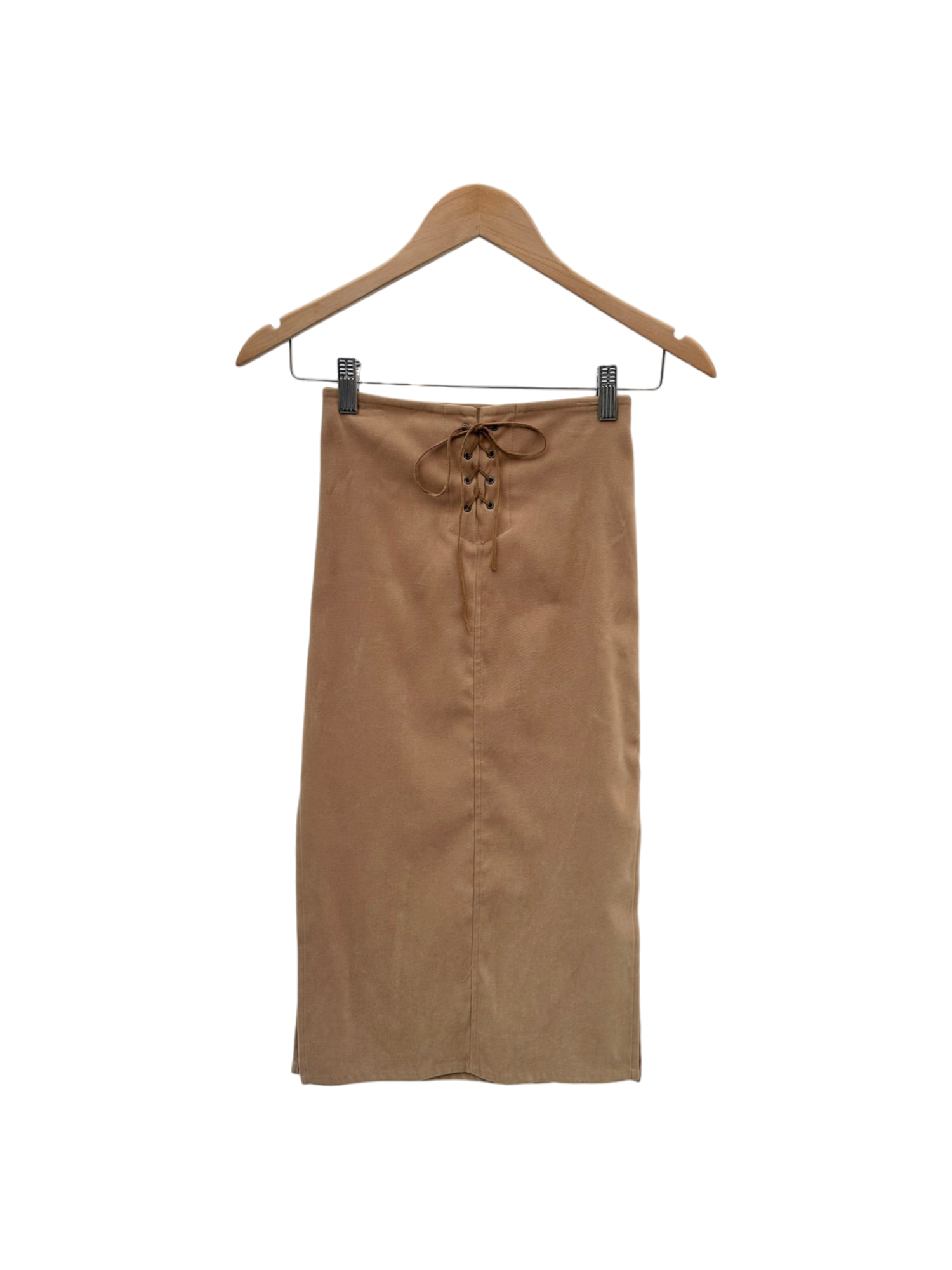 Vintage 90s Boho Lace Up Midi Skirt (XS/S)
