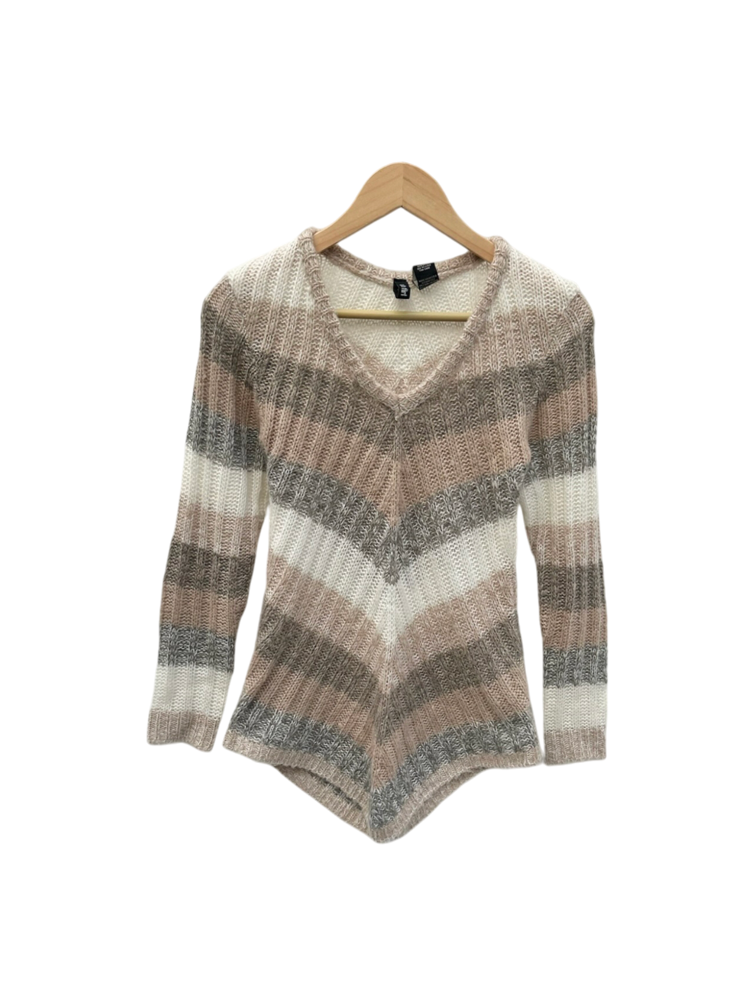 Vintage 90s Asymmetrical Striped Cozy Knit (S)