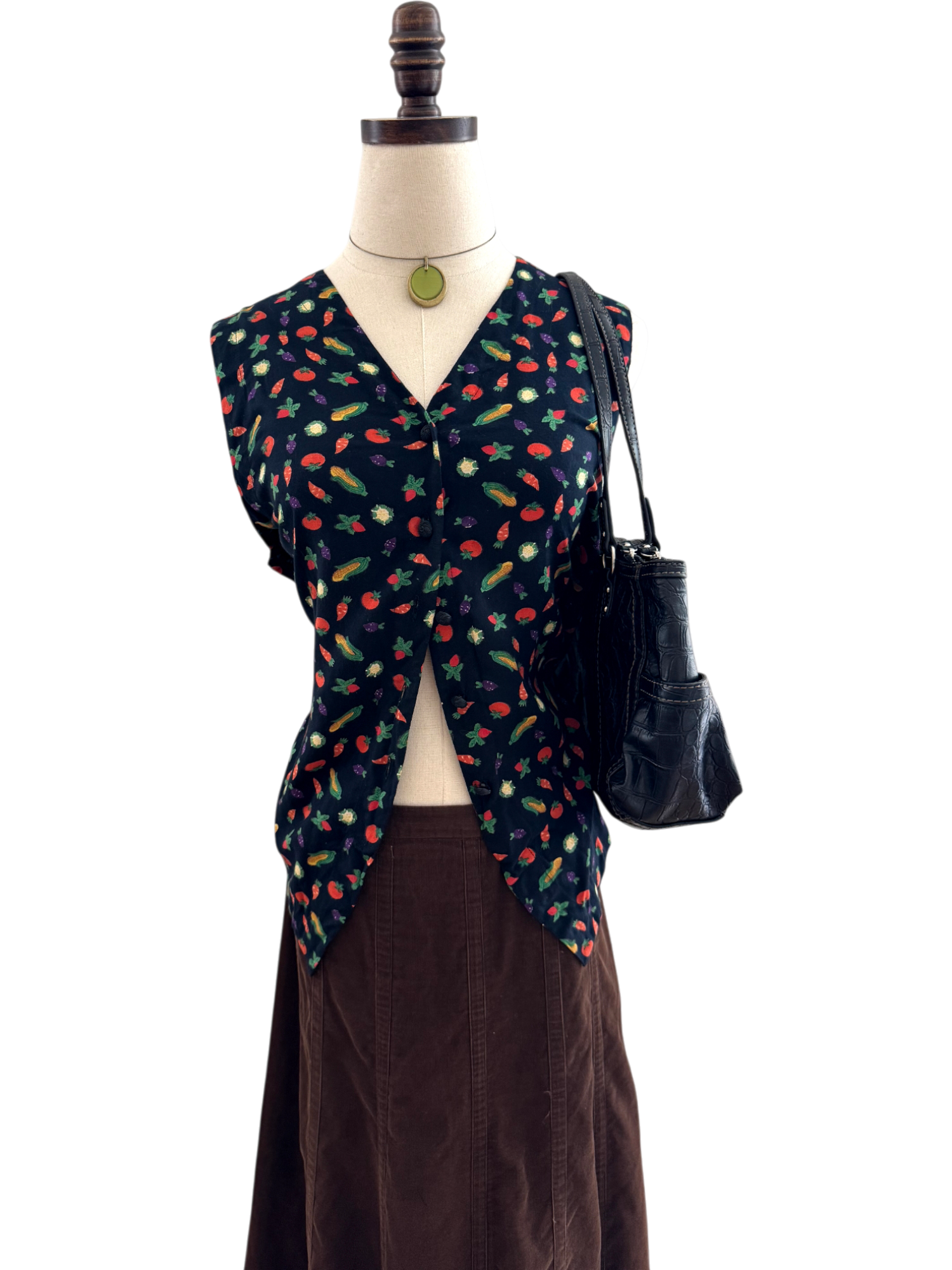 Vintage 90s Fruits & Veggies Vest (M)