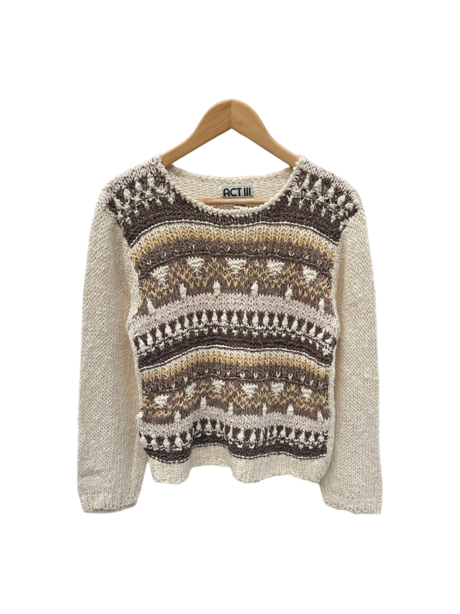 Vintage 90s Retro Cotton Cottagecore Knit (M)