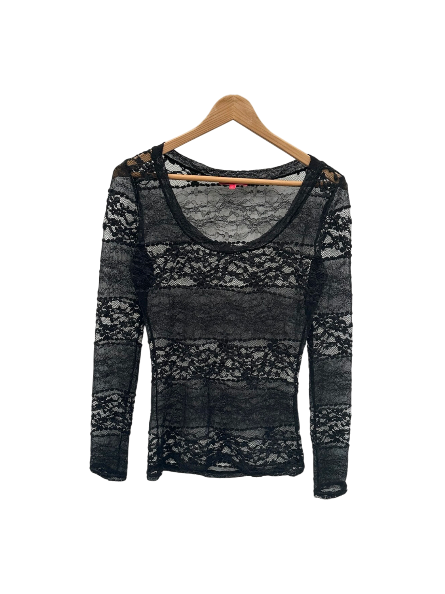 Vintage 90s Parisian Lace Knit Long Sleeve (S)