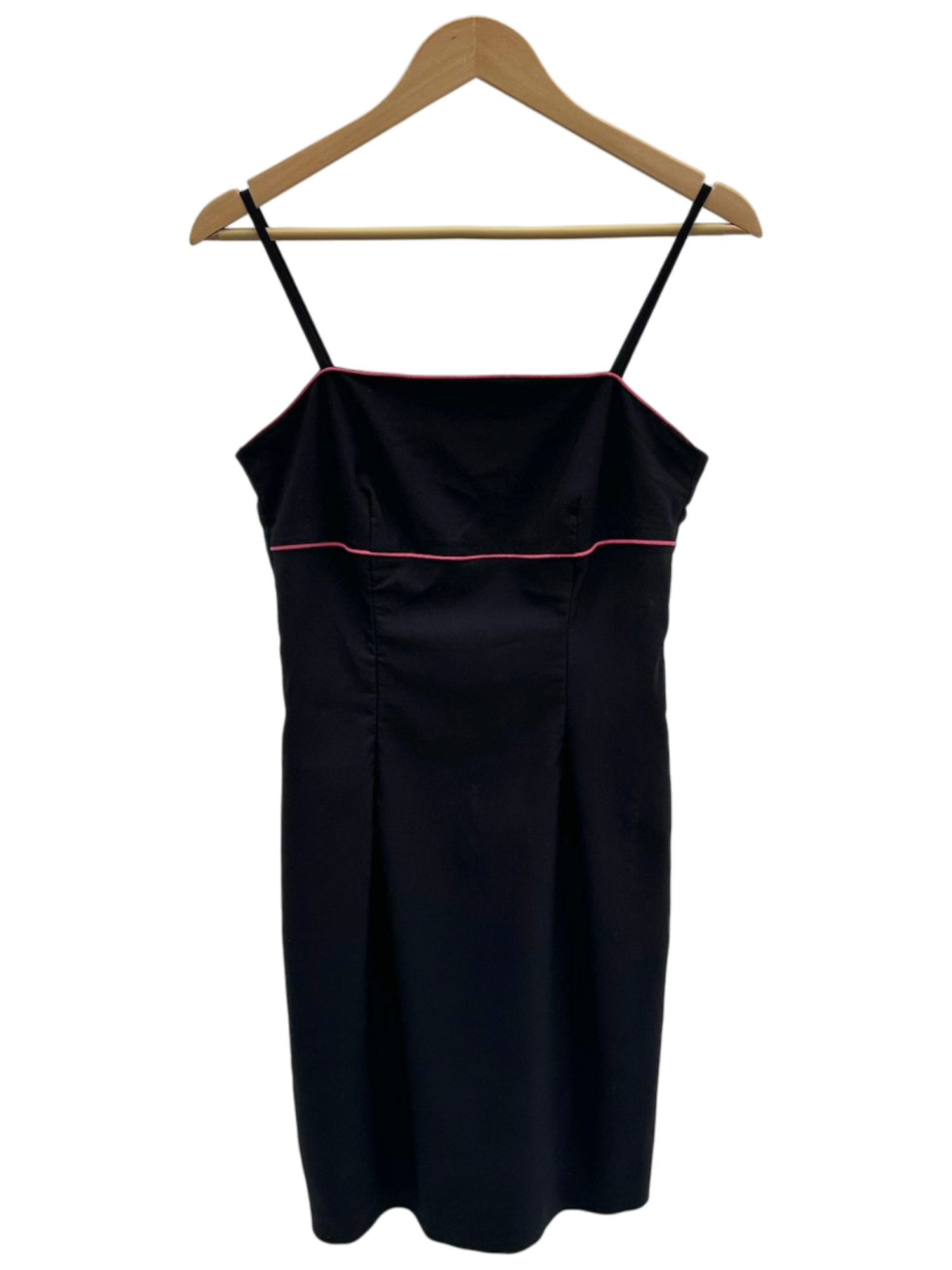 Vintage 90s Pink Trim Midi Suit Dress (M)
