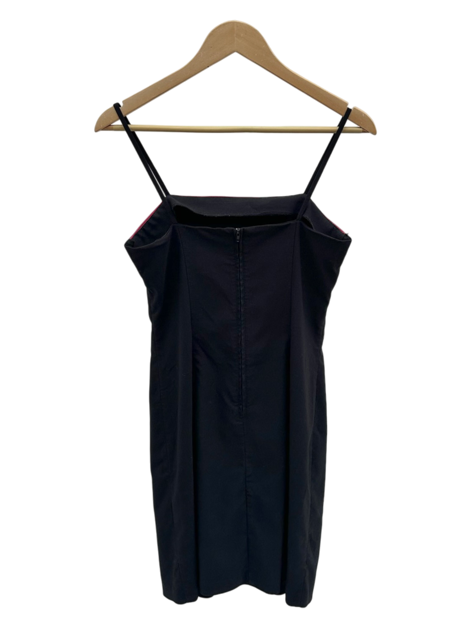 Vintage 90s Pink Trim Midi Suit Dress (M)
