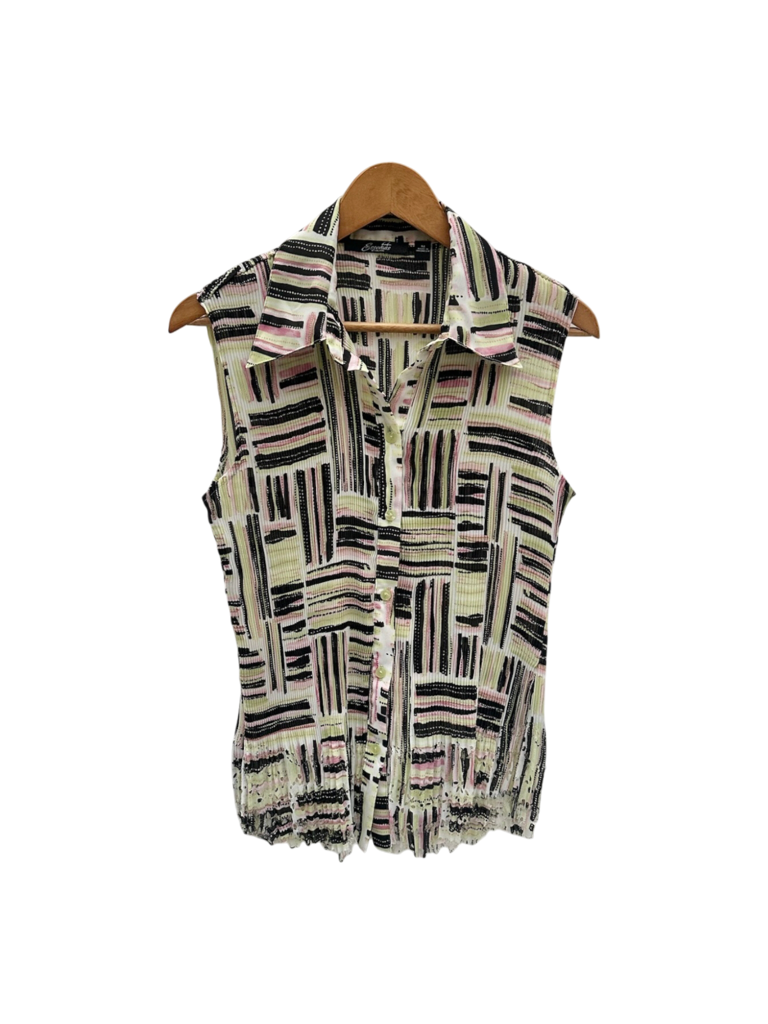 Vintage 90s Retro Geometric Patterned Top (M/L)
