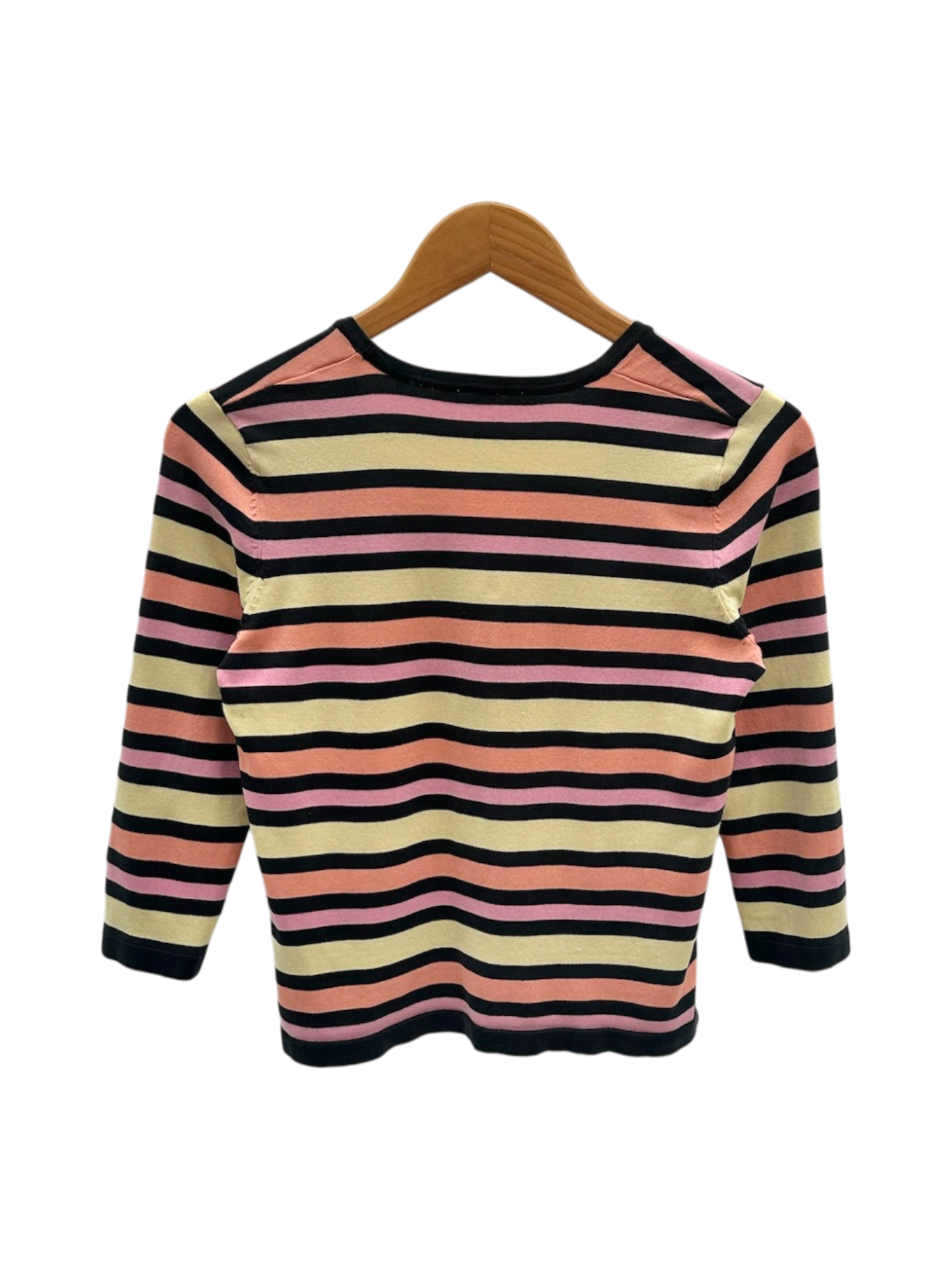Vintage 90s Retro Striped Scoop Knit (M)