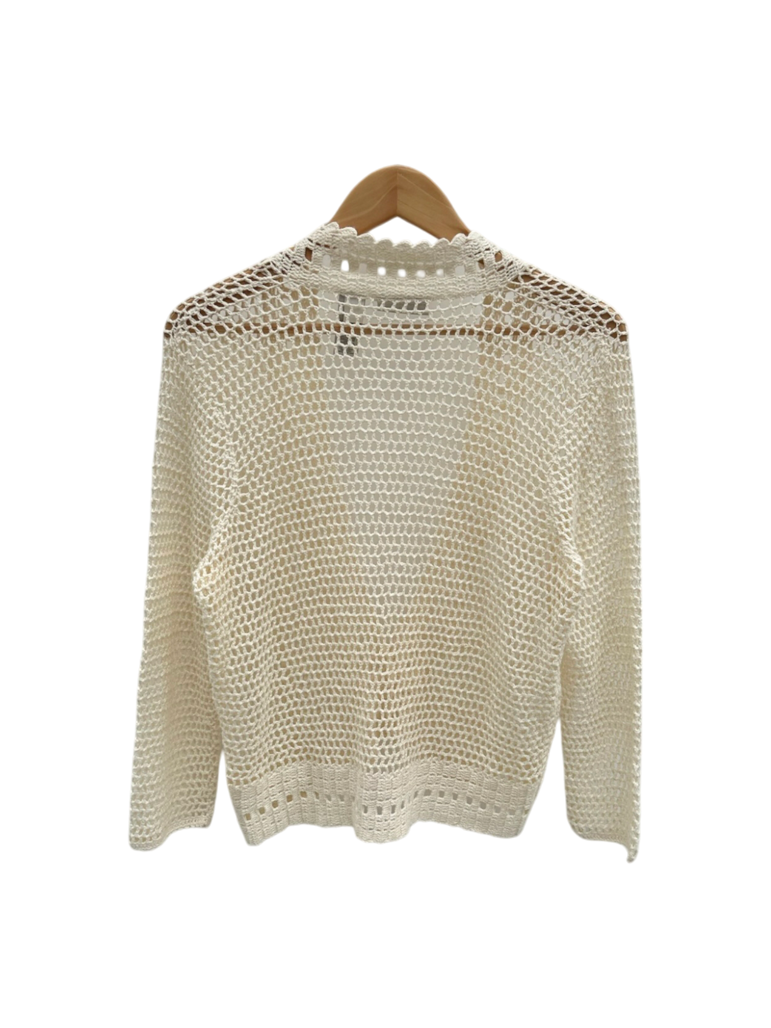 Vintage 90s Ivory Crochet Knit (L)