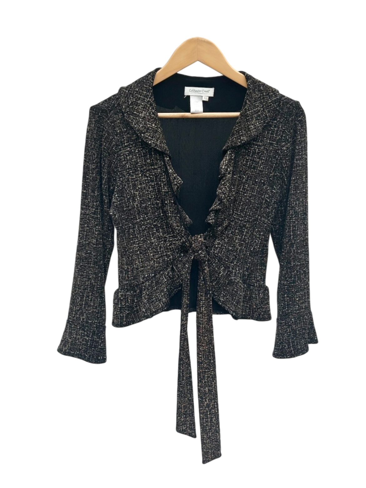 Vintage 90s Ruffled Retro Tie Knit (S)