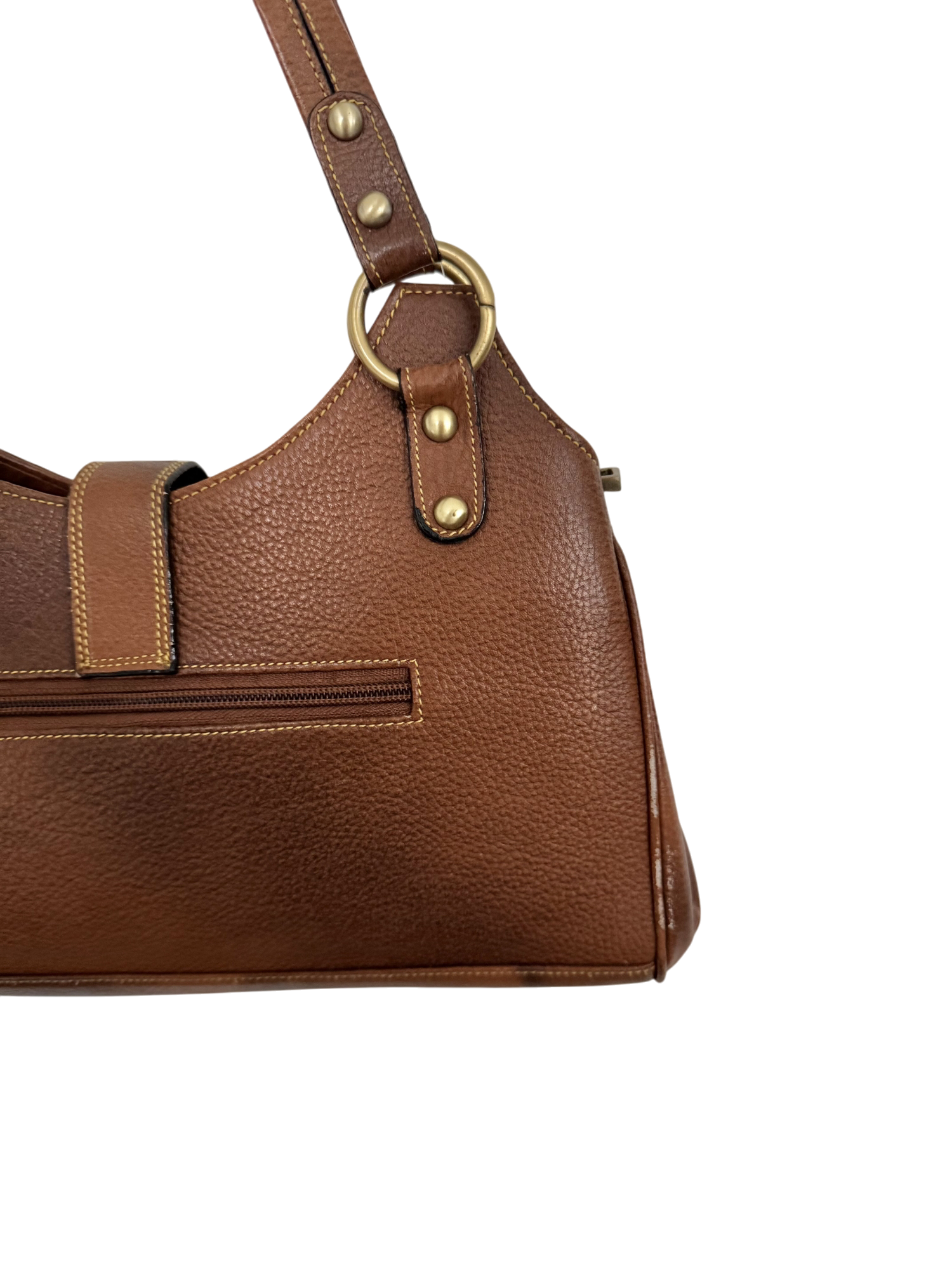 Vintage 90s Leather Buckle Purse